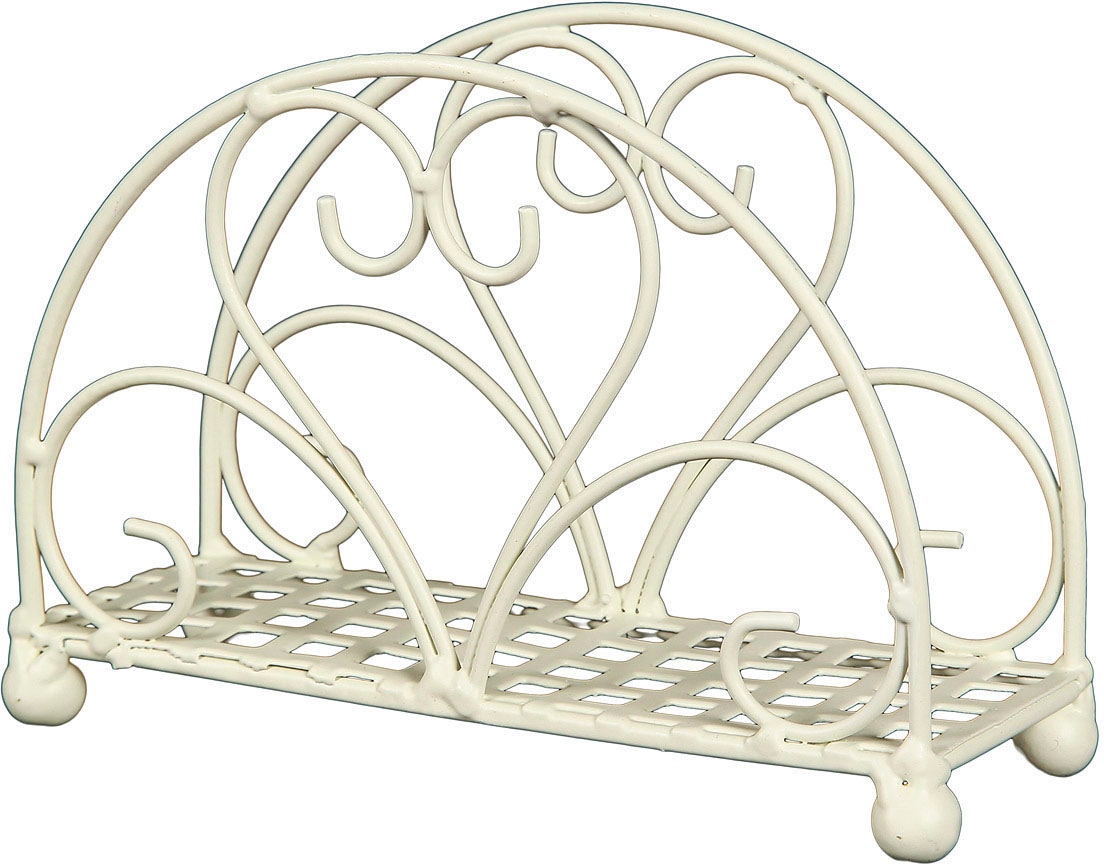 Image of Ambiente Haus Küchenrollenhalter "Serviettenhalter aus Eisen in Antikweiss"