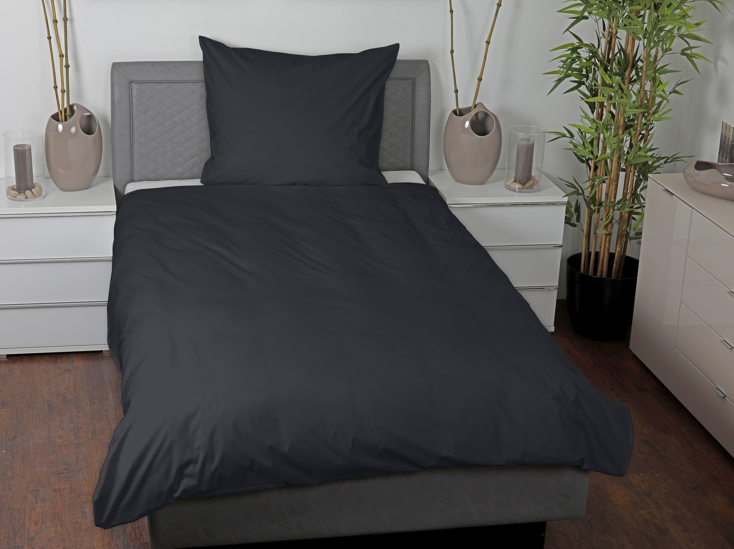 CASATEX Bettwäsche »Uni«, Uni Design, Reissverschluss, tolle Farben
