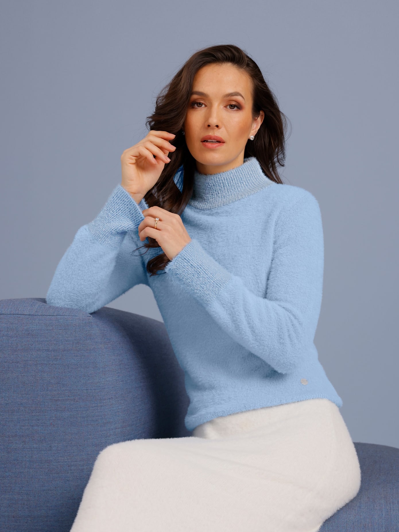 Image of CREATION L PREMIUM Stehkragenpullover "Lyocell-Mix-Pullover"