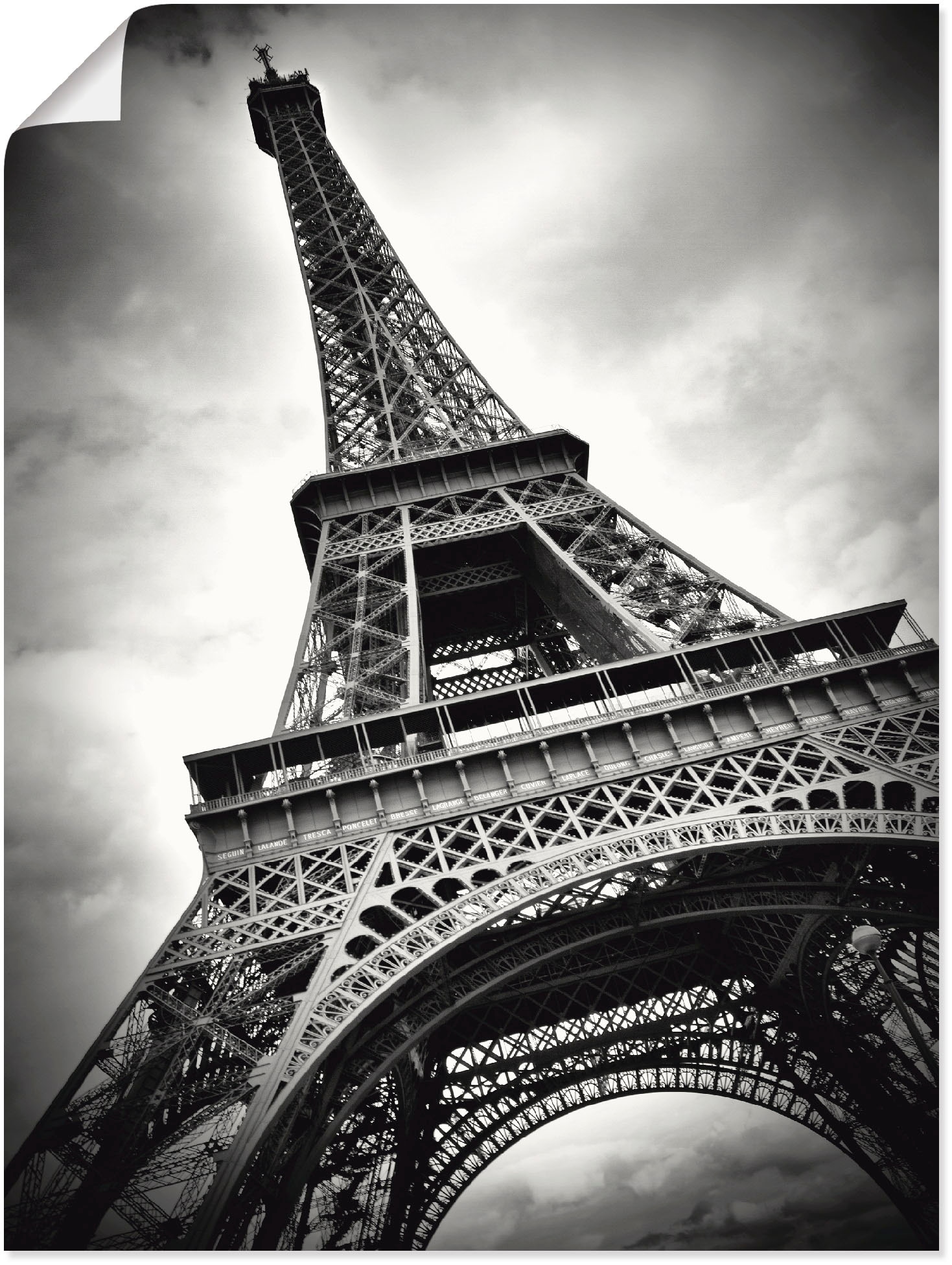 Image of Artland Wandbild "Eiffelturm Paris" Gebäude 1 Stk. tlg. als Leinwandbild, Poster in verschied. Grössen
