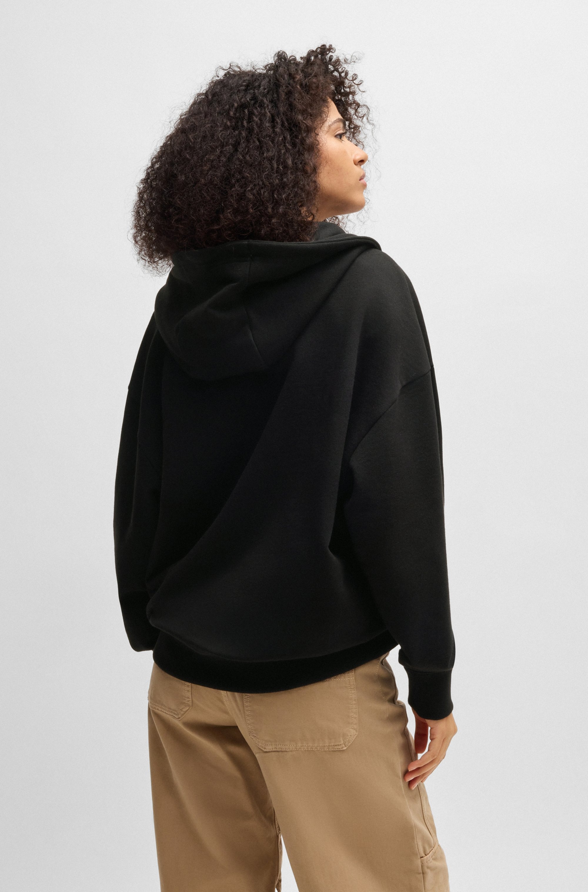 HUGO Blue Sweatjacke »Doa«, mit Kapuze, Logo-Badge