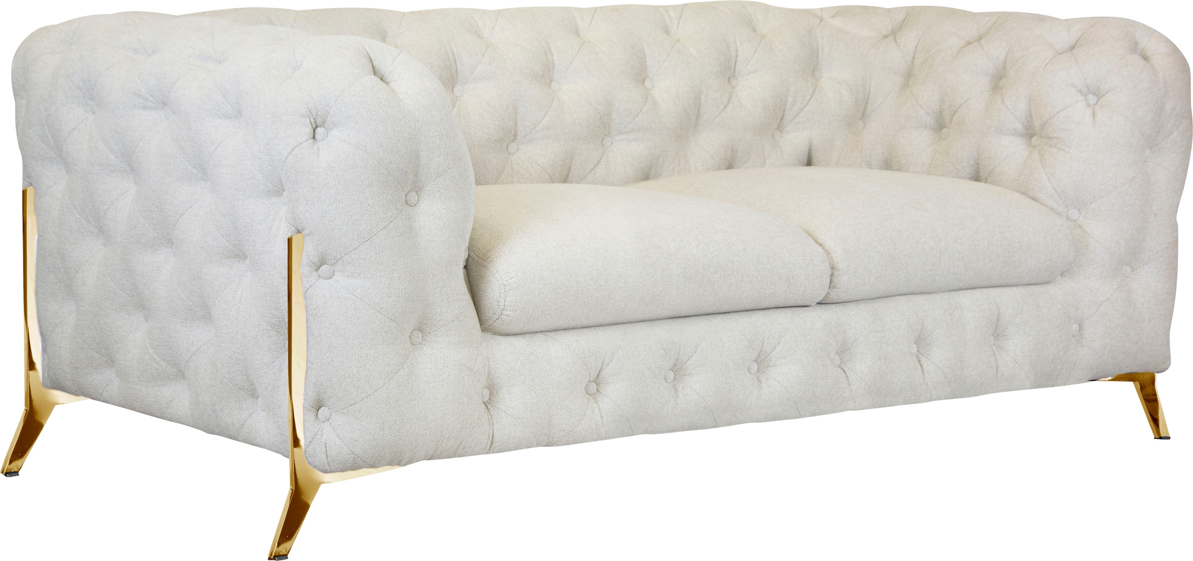 Leonique Chesterfield-Sofa »Amaury«, aufwändige Knopfheftung, moderne Chesterfield Optik, Fussfarbe wählbar
