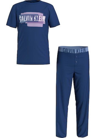 Pyjama »KNIT PJ SET (SS+PANT)«, (2 tlg.), mit Calvin Klein Print