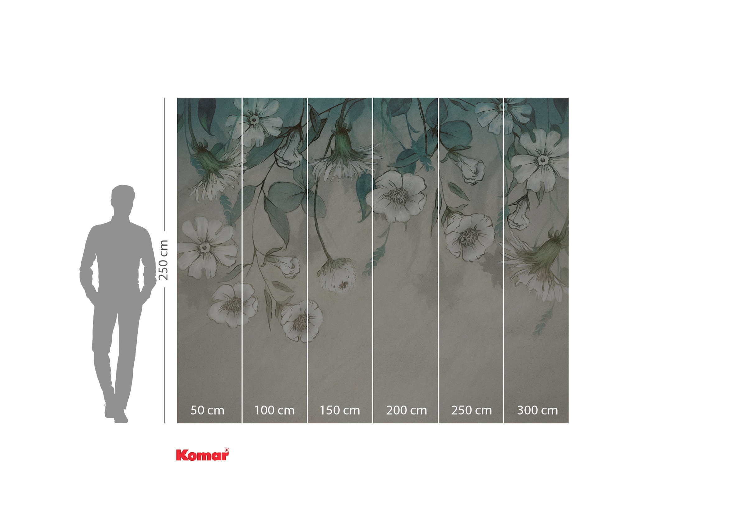 Komar Fototapete »Komar Vlies Fototapete - I fiori - Grösse 300 x 250 cm«, bedruckt