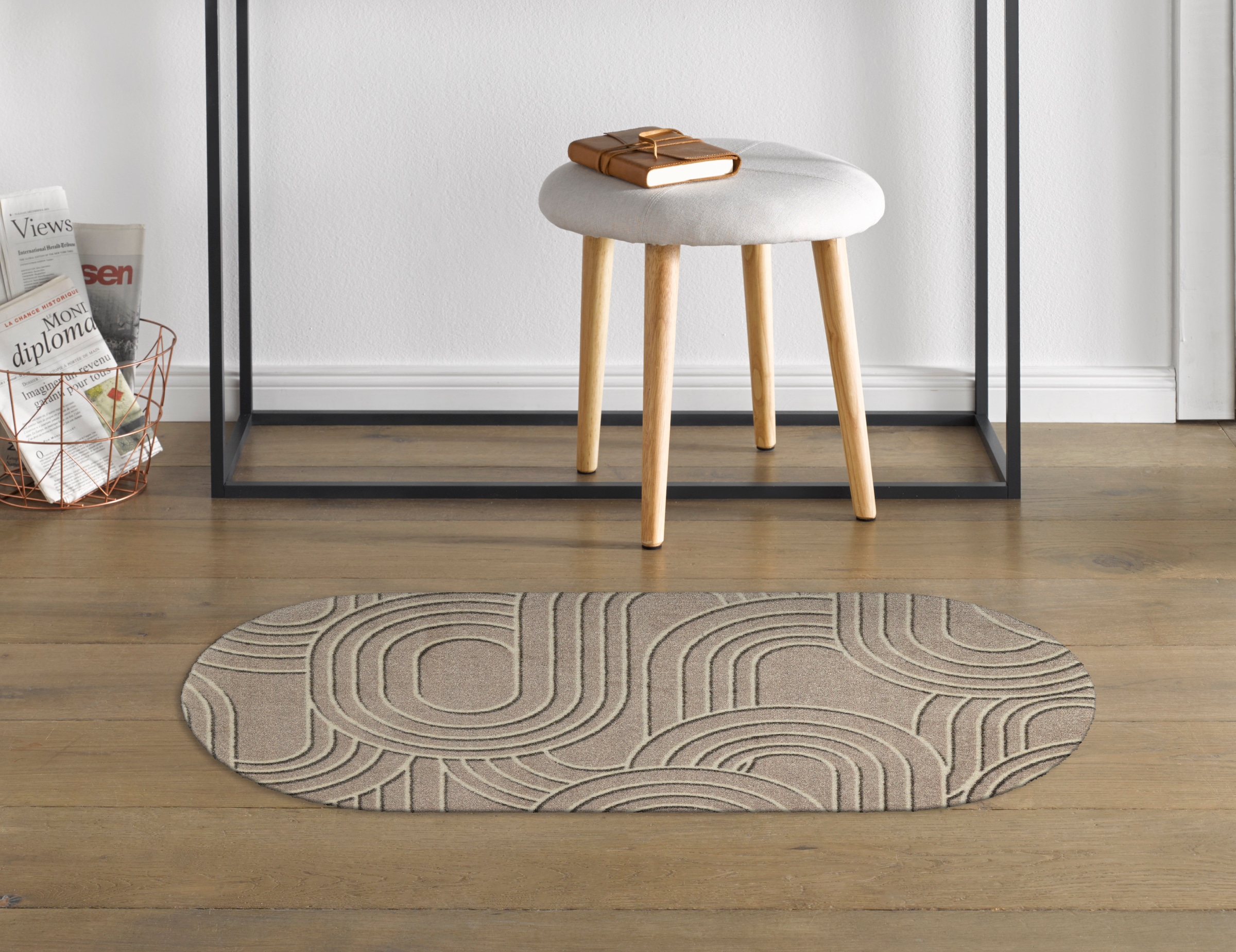 Image of wash+dry by Kleen-Tex Läufer "Sand Twist" rechteckig 9 mm Höhe Teppich