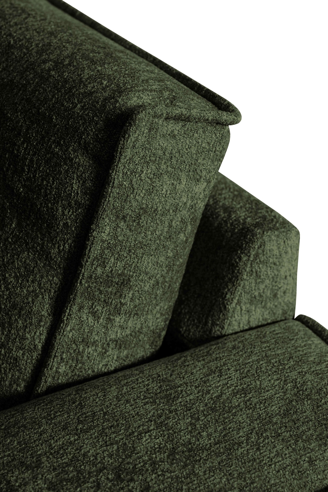Places of Style 3-Sitzer »3er Sofa Oland, Struktur, Flachgewebe, Luxus-Microfaser, Boucle«, 224 cm, Wellenunterfederung, Skandi-Design, Metallfüsse