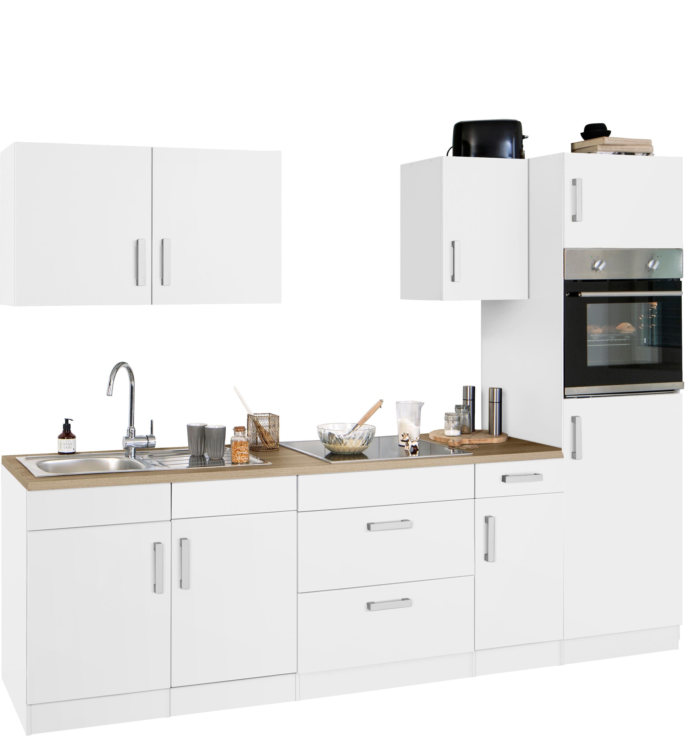 KOCHSTATION Kitchenette »KS-Gera« Largeur 270 cm, au choix avec appareils électroménagers, avec plan de travail