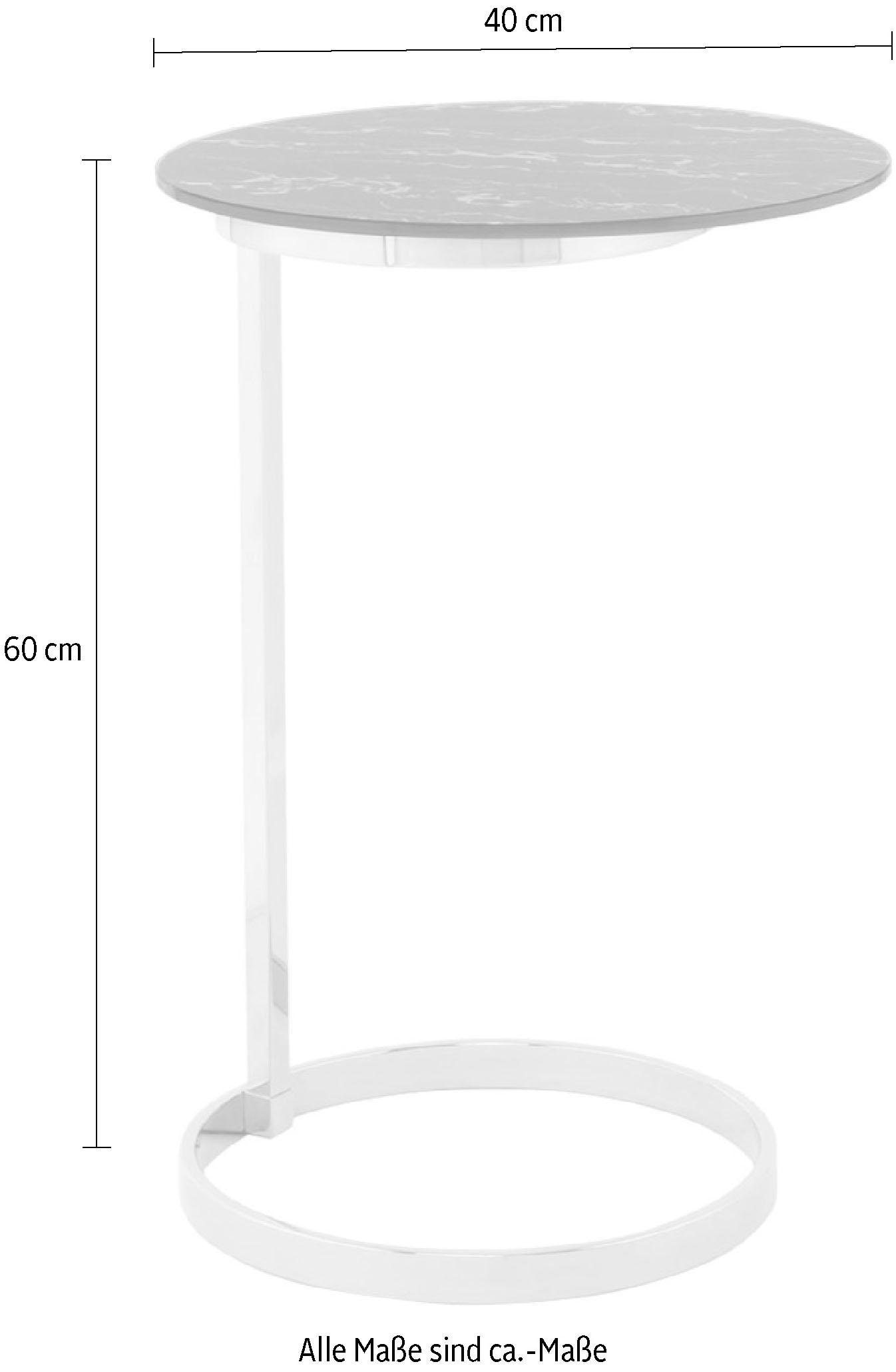 Kayoom Beistelltisch »Kasimir 525,runder Standfuss aus Metall, runde Tischplatte«, (1 St.), runder Standfuss aus Metall, runde Tischplatte, edles Design