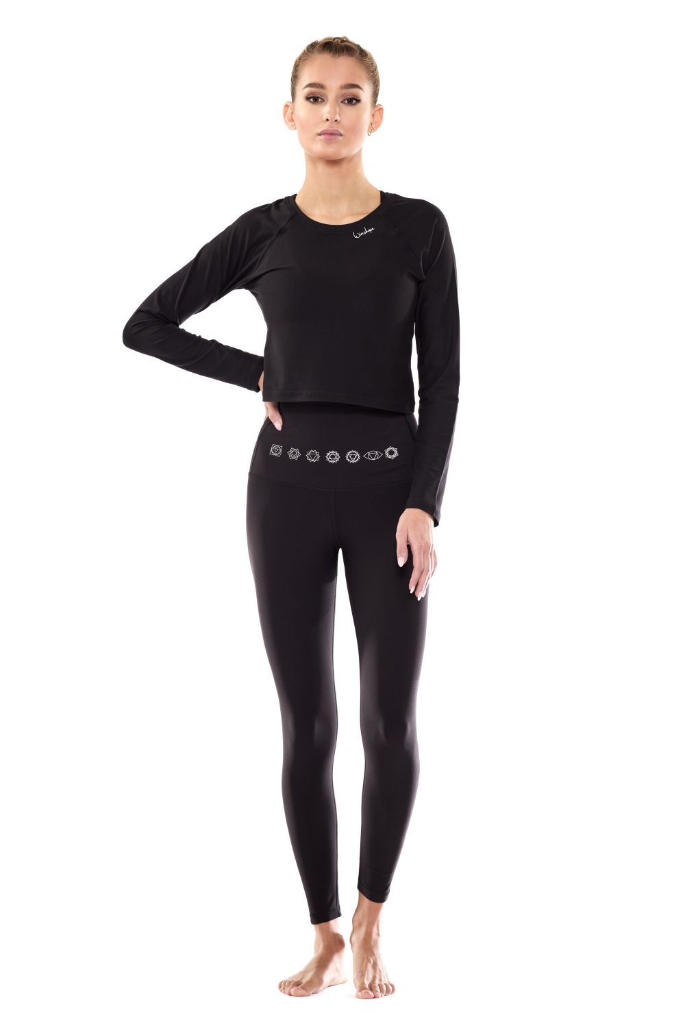 Winshape Leggings »HWL112C-silberfarbenne 7 Chakras«, Bauch-Weg-Effekt durch High Waist-Bund