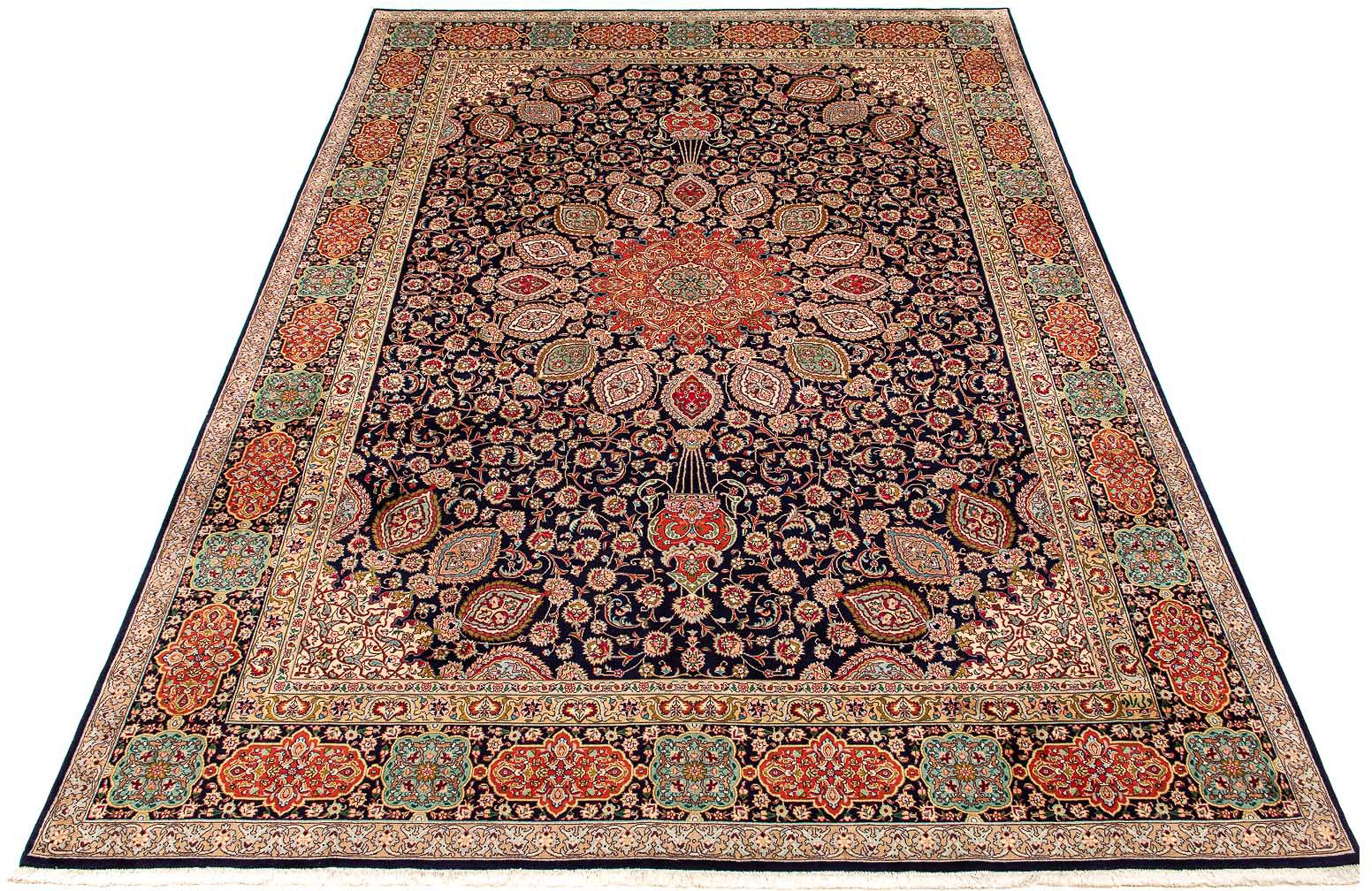 Image of morgenland Orientteppich »Täbriz - 390 x 296 cm - hellbraun«, rechteckig, 10 mm Höhe, Wohnzimmer, Handgeknüpft, Einzelstück mit Zertifikat bei Ackermann Versand Schweiz