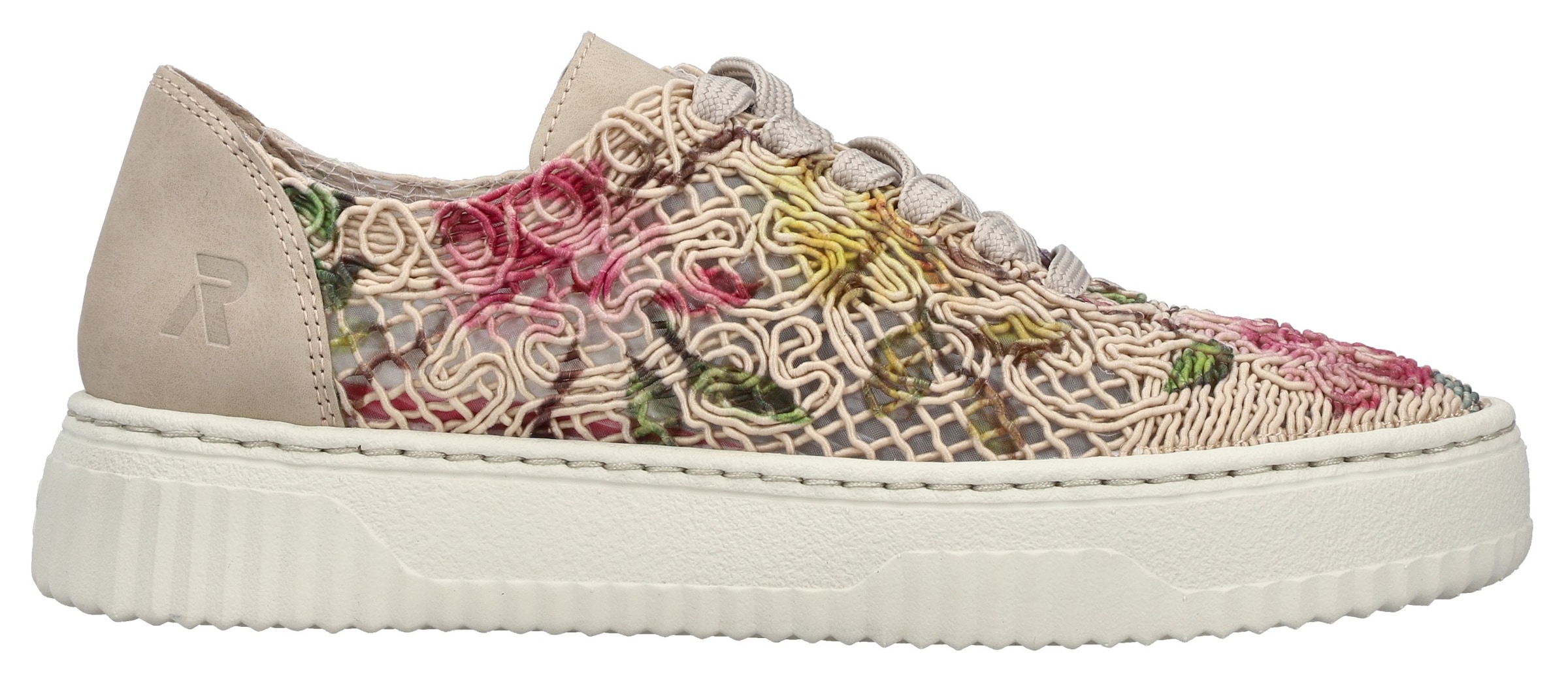 Rieker Baskets à plateforme  chaussure à lacets, chaussure basse en finition vegan