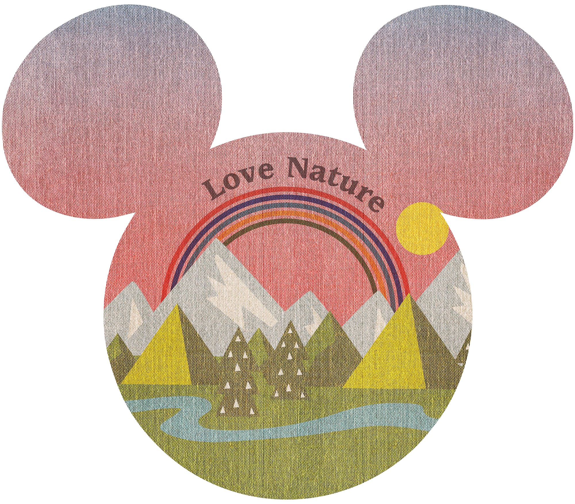 Image of Komar Vliestapete »Mickey Head Summer Hike«, bedruckt-Comic-Retro, 127 x 127 cm (Breite x Höhe) bei Ackermann Versand Schweiz