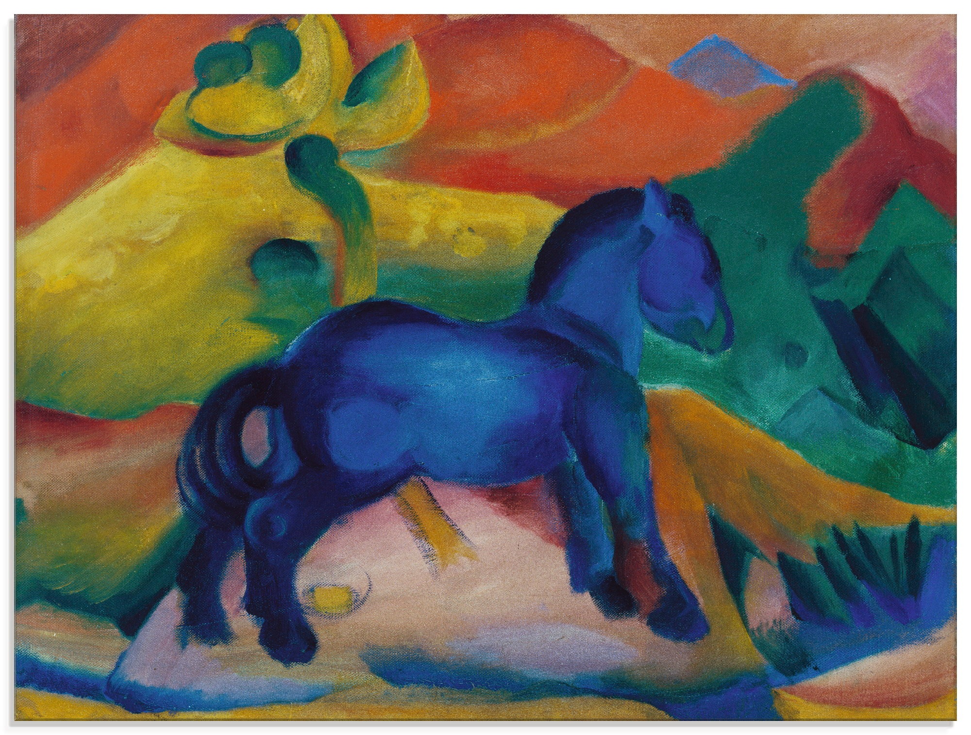 Image of Artland Glasbild »Blaues Pferdchen Kinderbild. 1912.«, Tiere, (1 St.) bei Ackermann Versand Schweiz