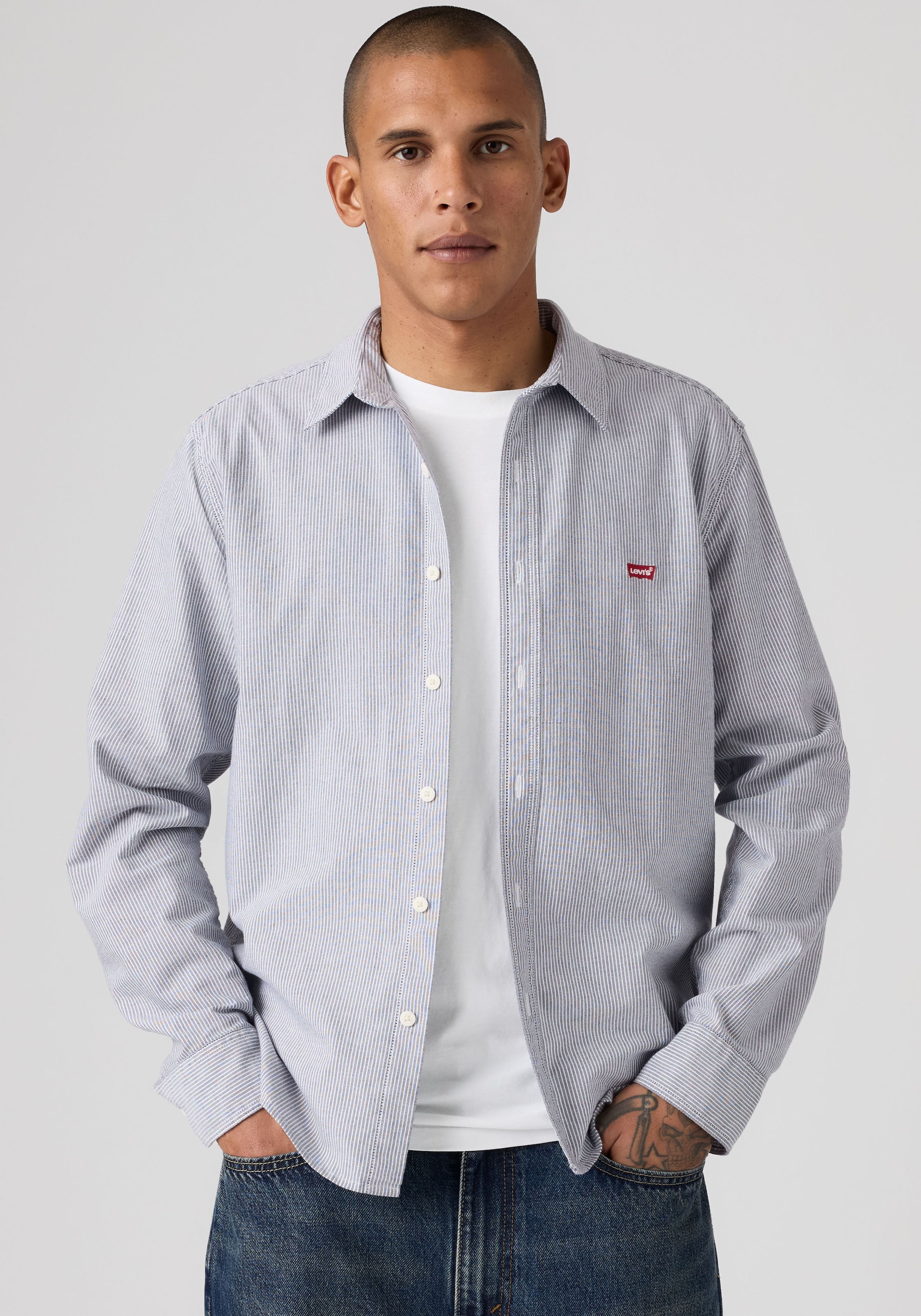Levi's® Chemise à manches longues »CLS BATTERY HM SHIRT - STANDARD« avec ourlet arrondi