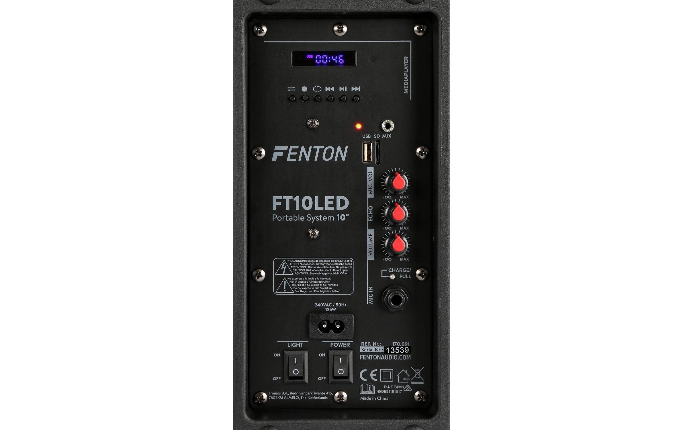 Lautsprecher »Fenton FT10LED Aktiv Trolley-Speaker«