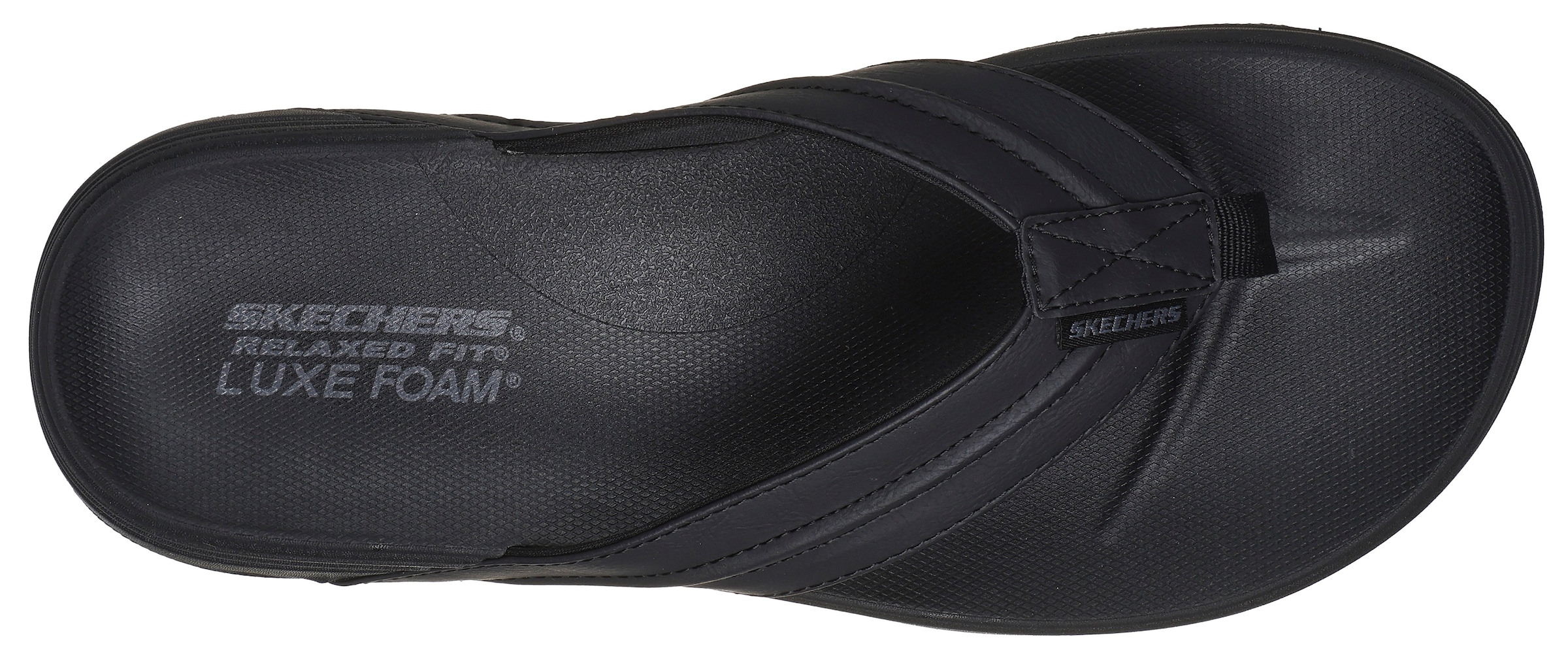 Skechers Zehentrenner »PATINO-MARLEE«, Sommerschuh, Schlappen, Poolslides, Badeschuh, mit weichem Zehensteg