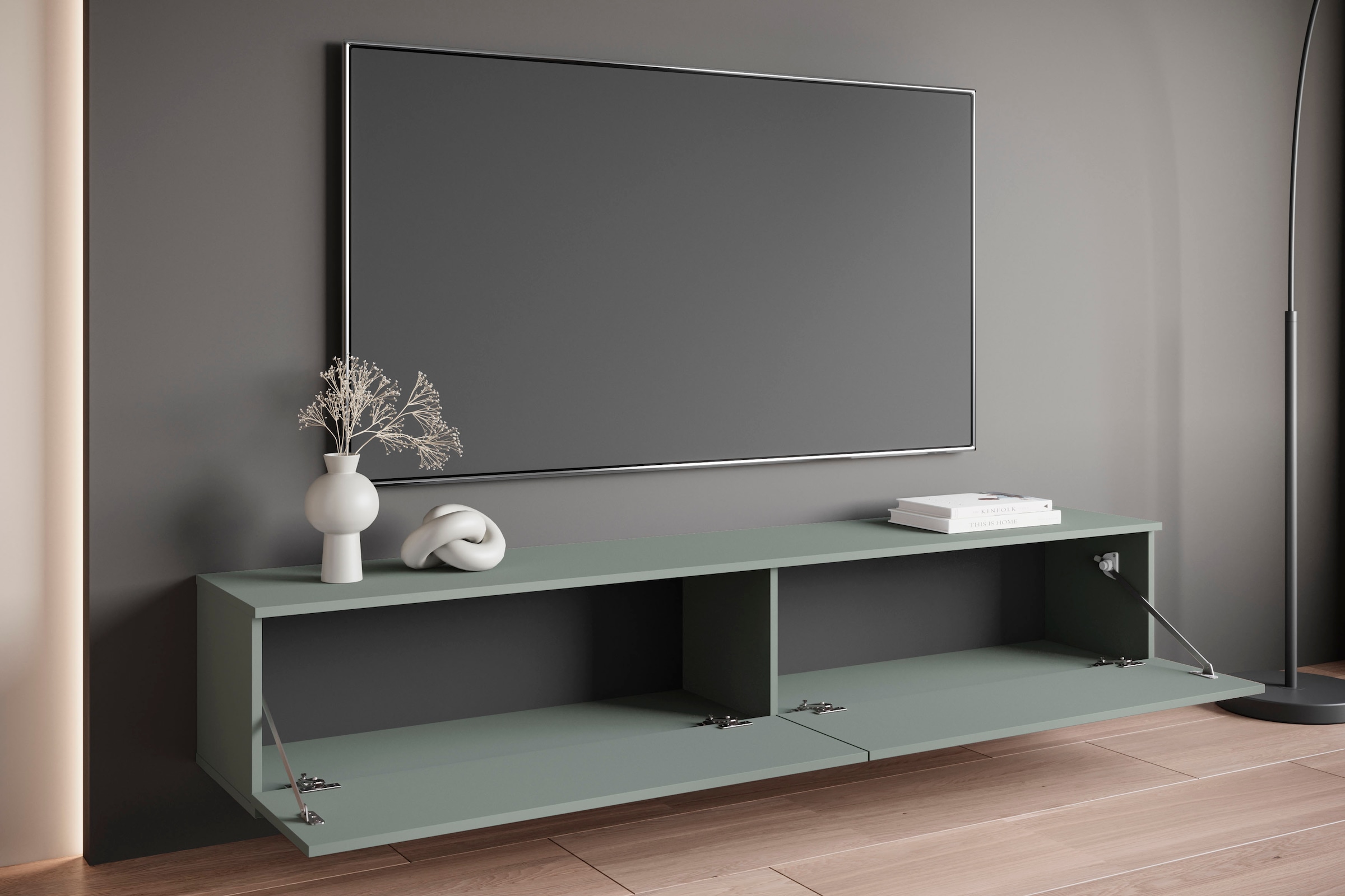 GOODproduct Lowboard »Kenia« 1 Stk. tlg. 2 Klappen – flexibel hängend oder stehend montierbar
