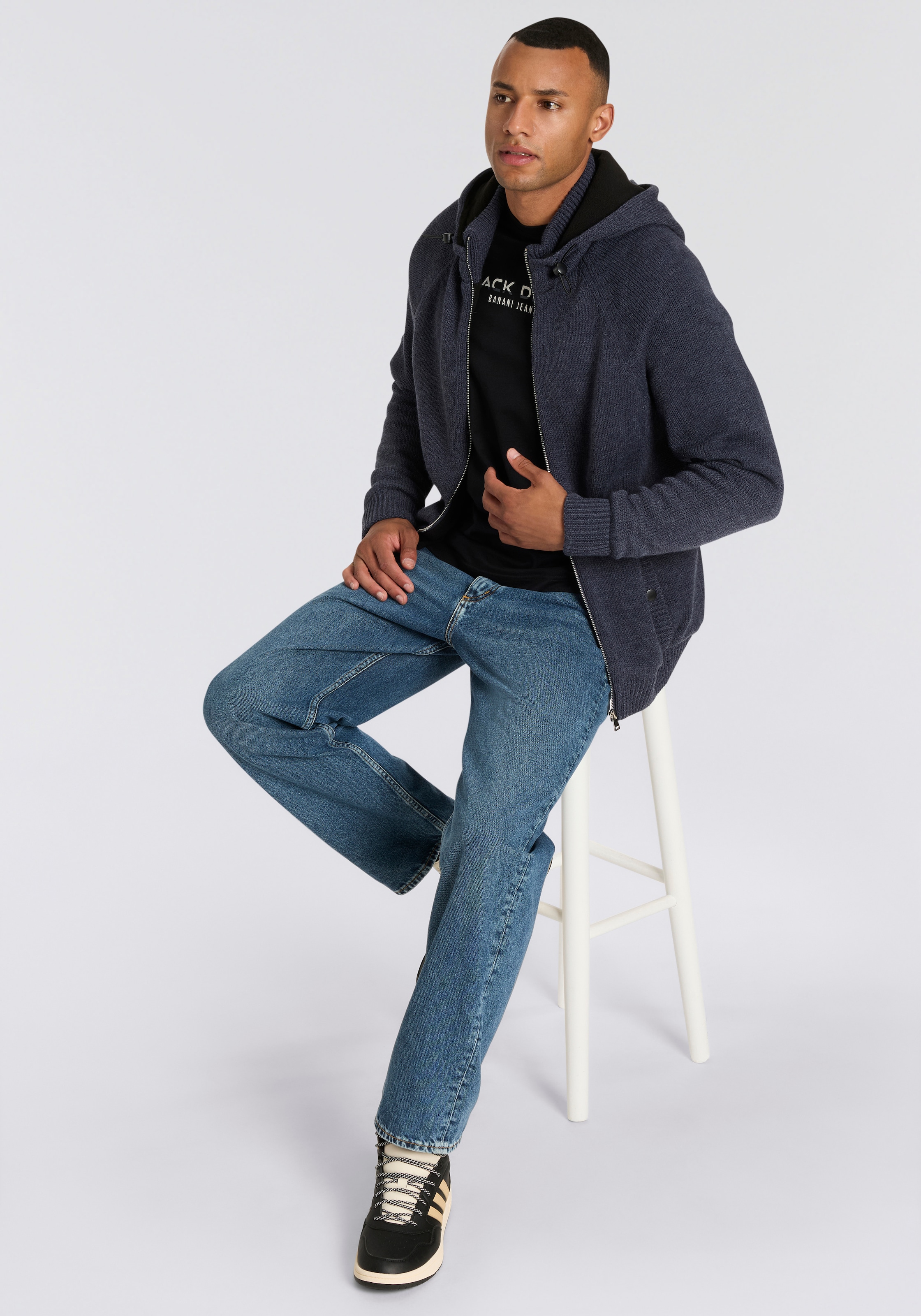 Bruno Banani Cardigan à capuche warm gefüttert