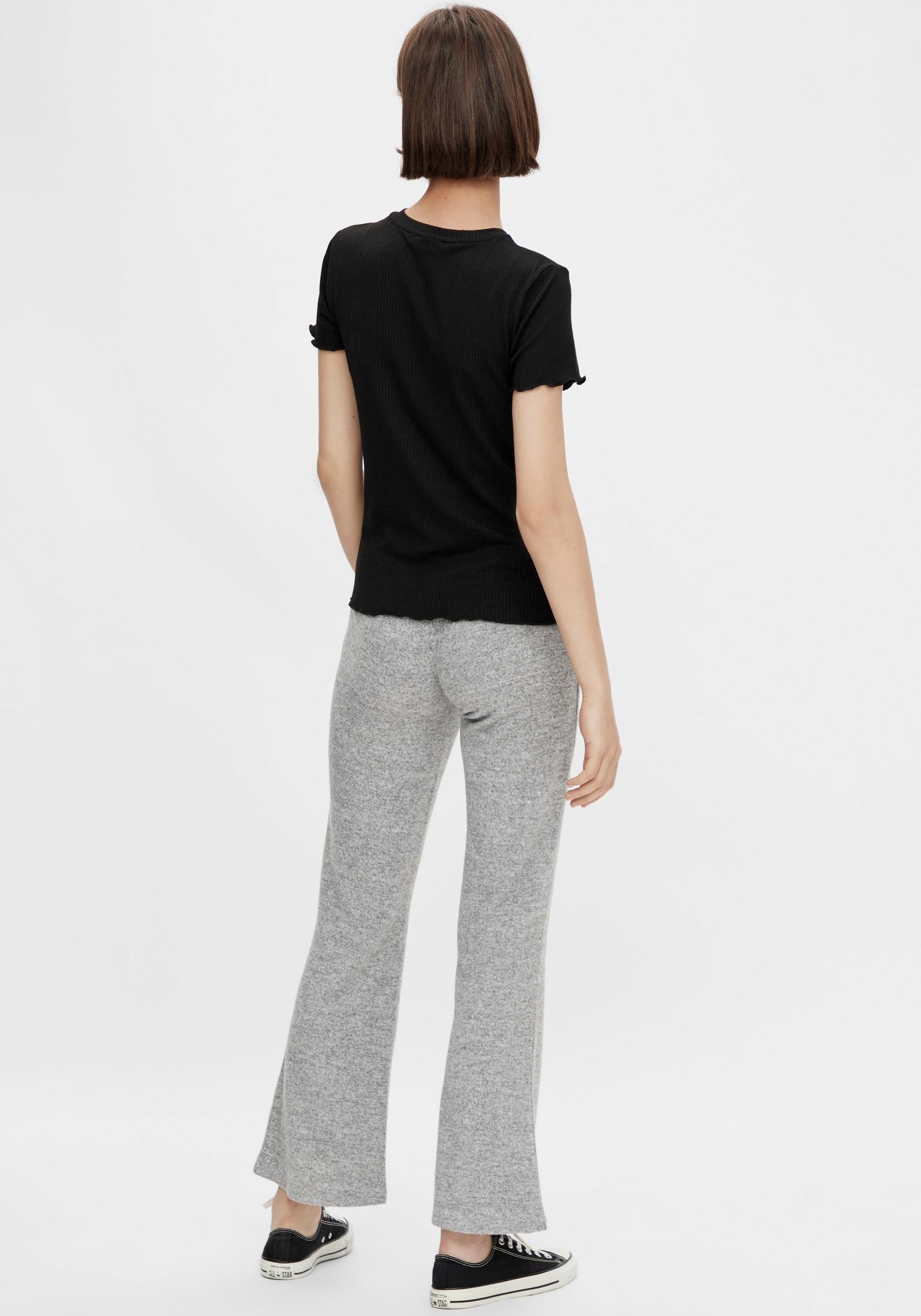pieces T-shirt à manches courtes »PCNICCA SS O-NECK  TOP KAC BFD« Viskosemischung, slim fit