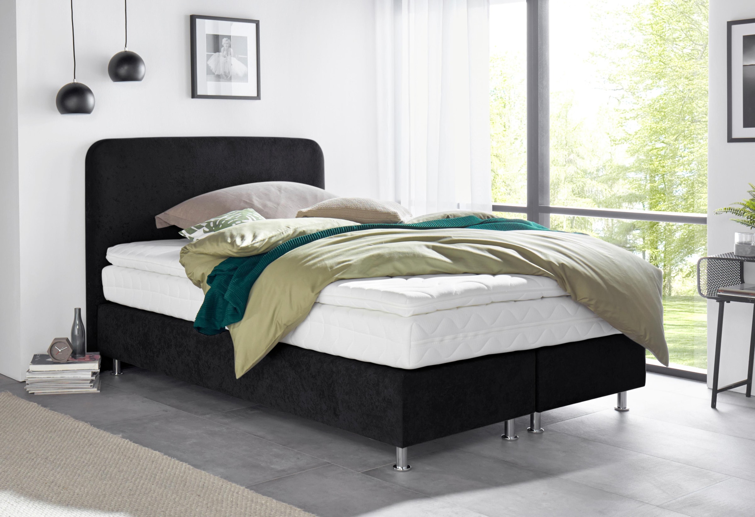Westfalia Schlafkomfort Lit boxspring inkl. Kaltschaum-Topper
