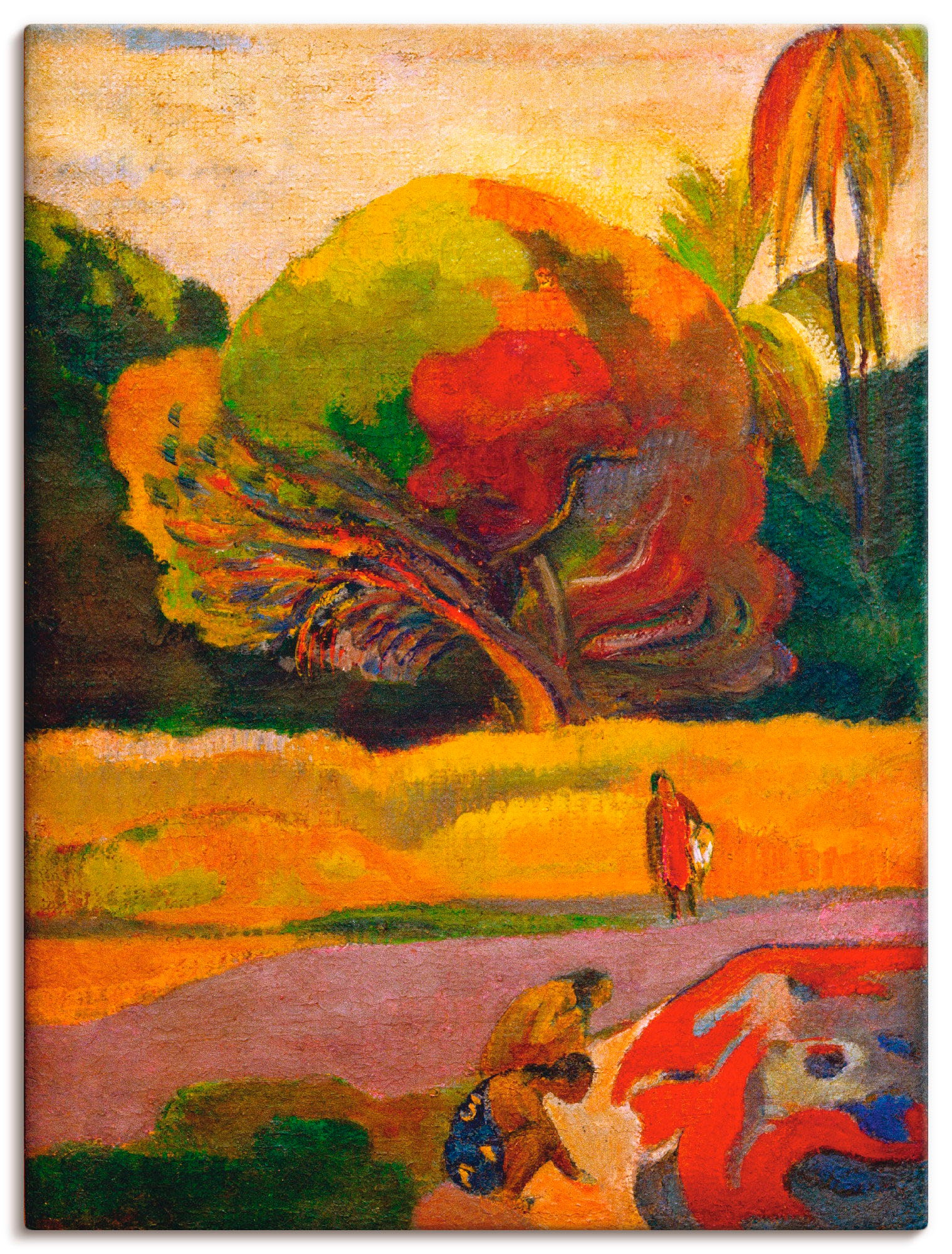 Image of Artland Leinwandbild "Paul Gauguin Frauen am Fluss" Wiesen & Bäume 1 Stk. tlg. auf Holzrahmen gespannt