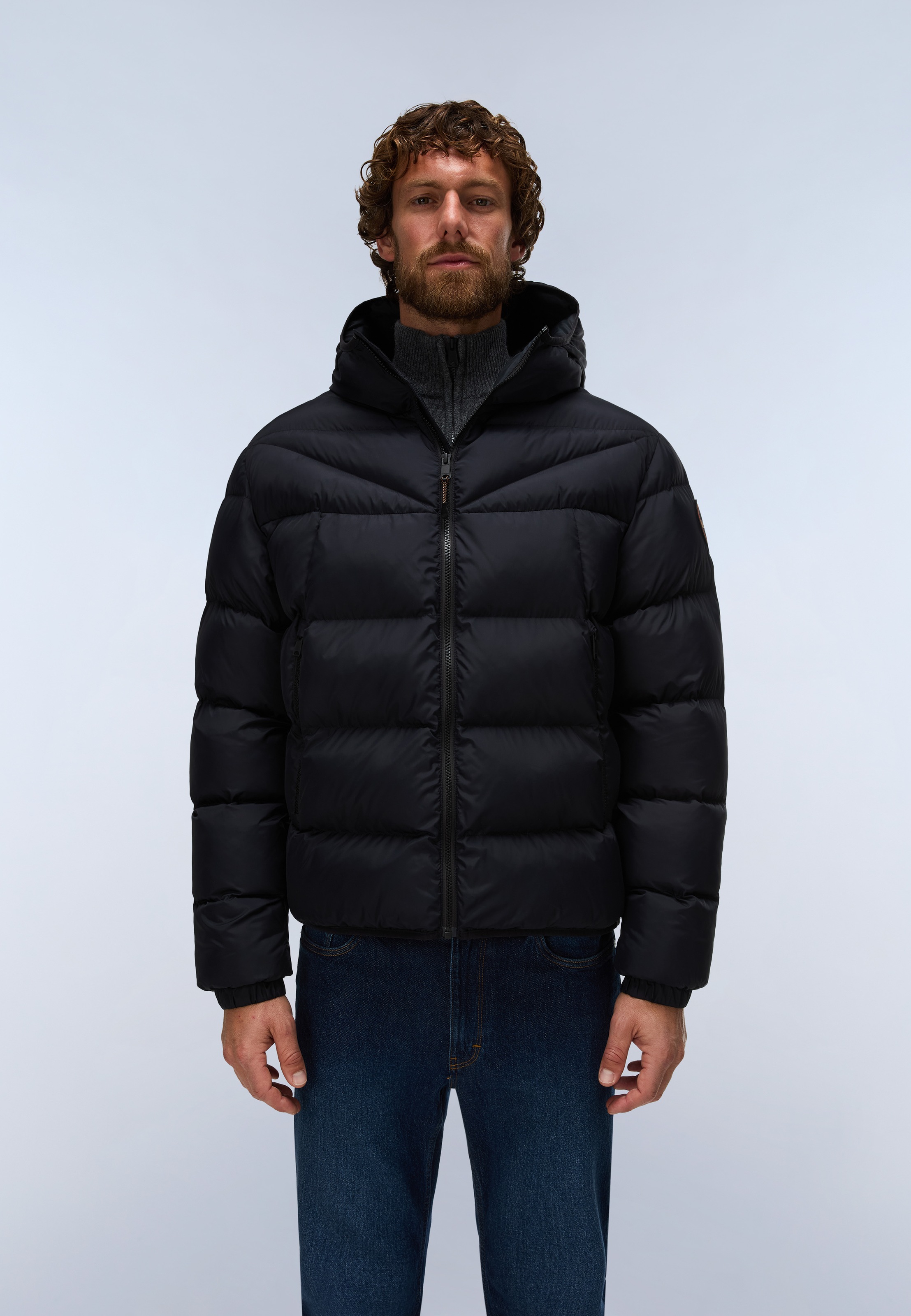 Image of Napapijri Steppjacke "A-MOLVENO HOOD BLACK BEAUTY" auch in grossen Grössen