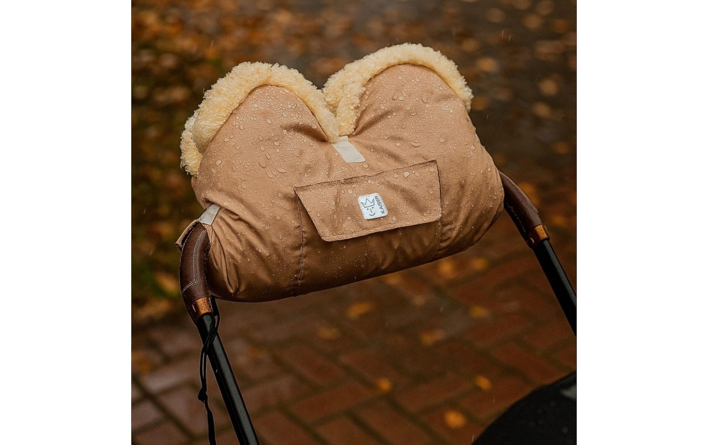 Kaiser Chauffe-mains pour poussette »Lammfell Big Sand«
