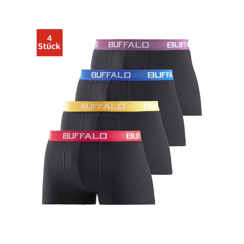 Buffalo Boxer »Boxershorts für Herren«, (Packung, 4 St.), aus Baumwoll-Mix