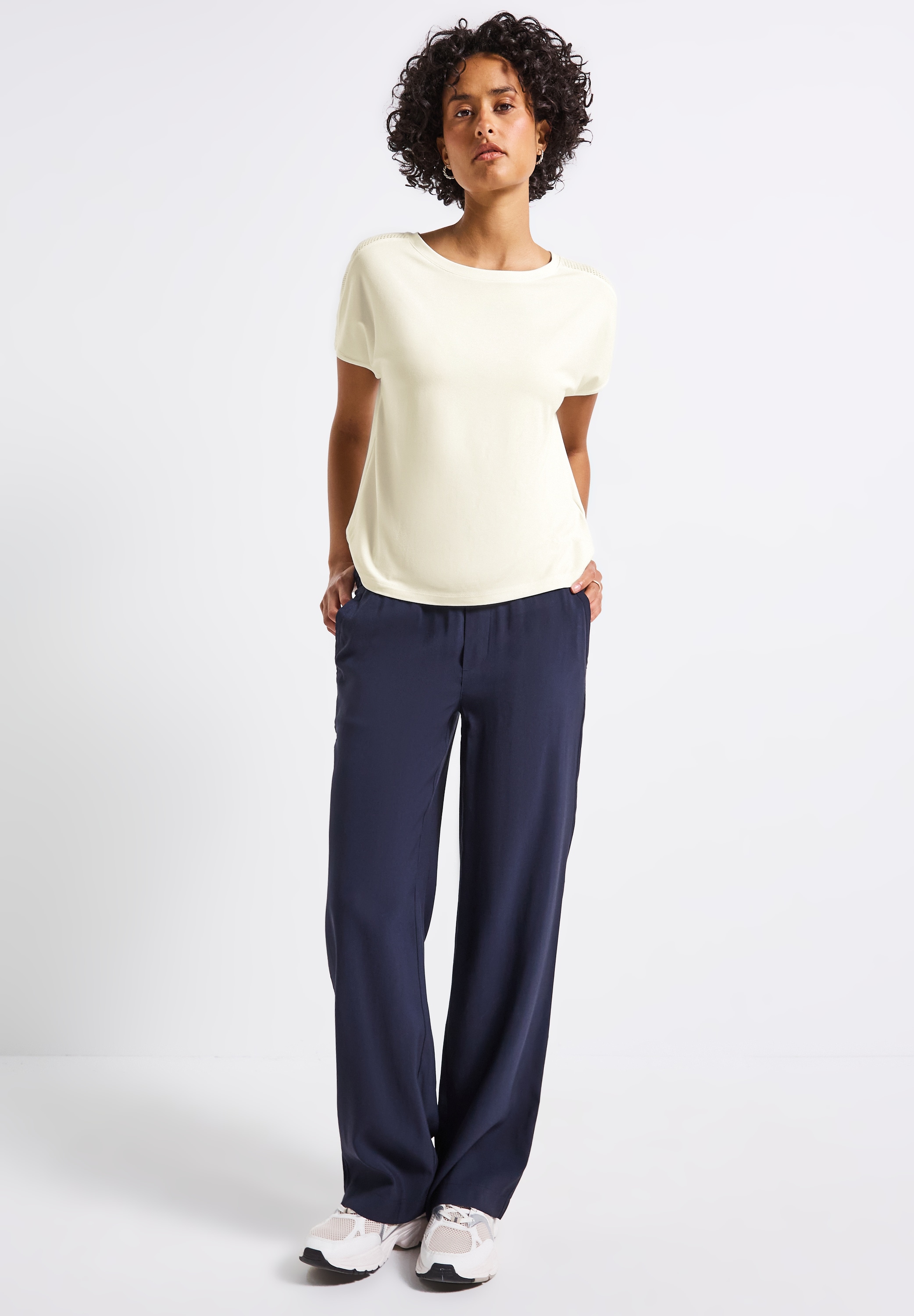 STREET ONE Shirttop, mit Mesh-Detail