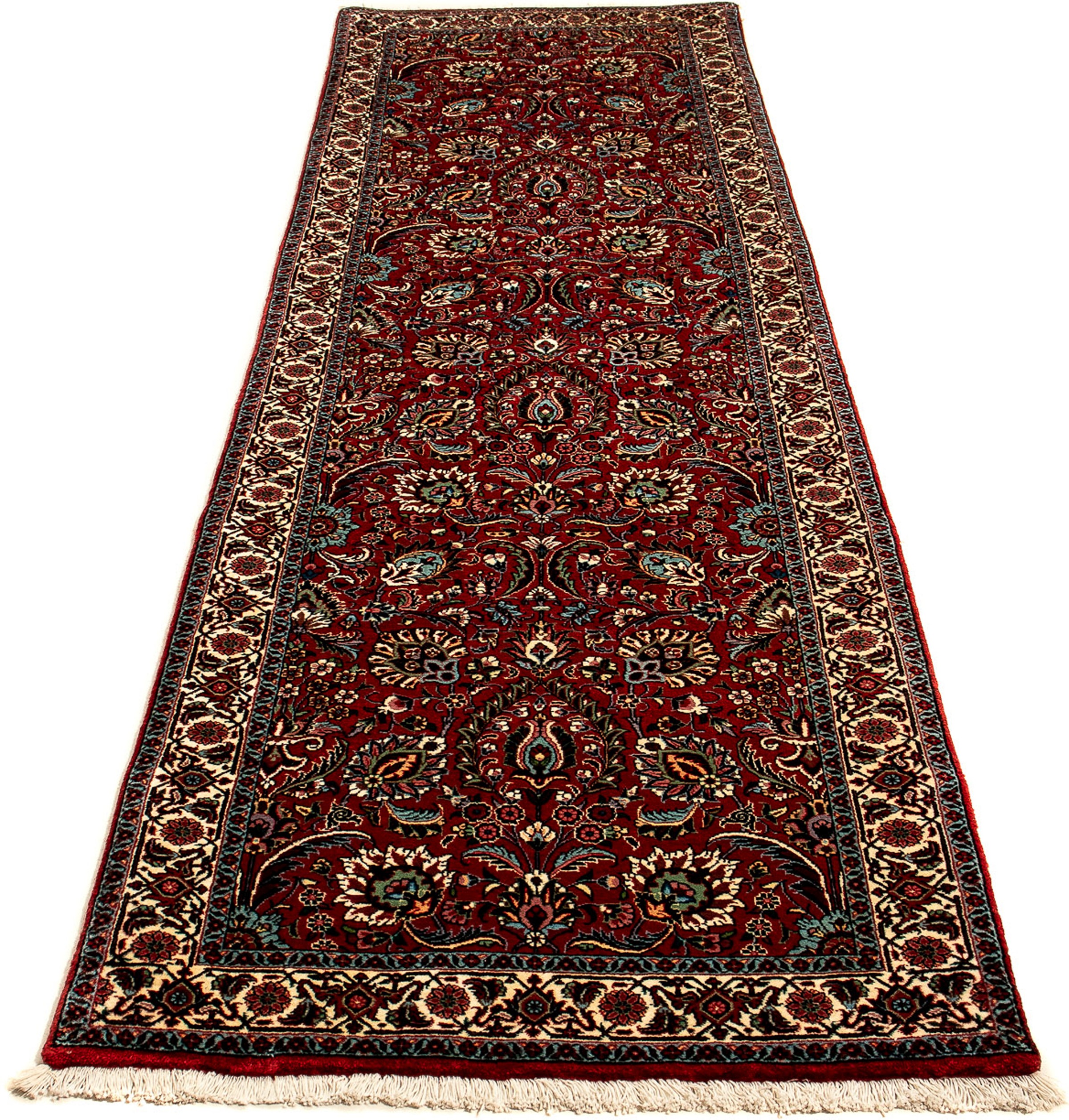 Image of morgenland Orientteppich »Perser - Bidjar - 298 x 83 cm - dunkelrot«, rechteckig, 15 mm Höhe, Wohnzimmer, Handgeknüpft, Einzelstück mit Zertifikat bei Ackermann Versand Schweiz
