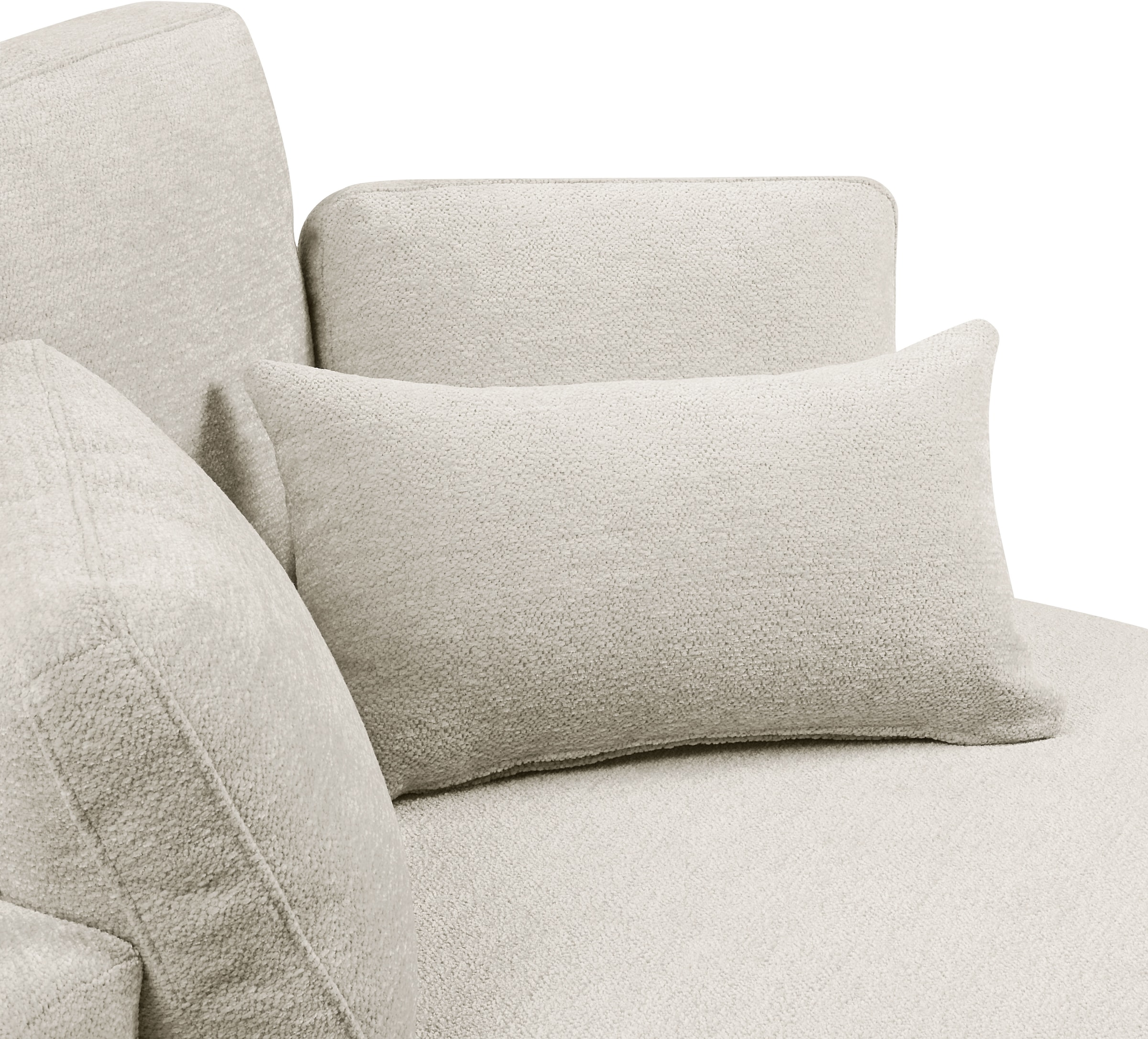 ATLANTIC home collection Canapé 2 places »Ravi, B: 114 cm« XXL- Sessel, mit Stauraumhocker, Rückenstütze & 4 Zierkissen