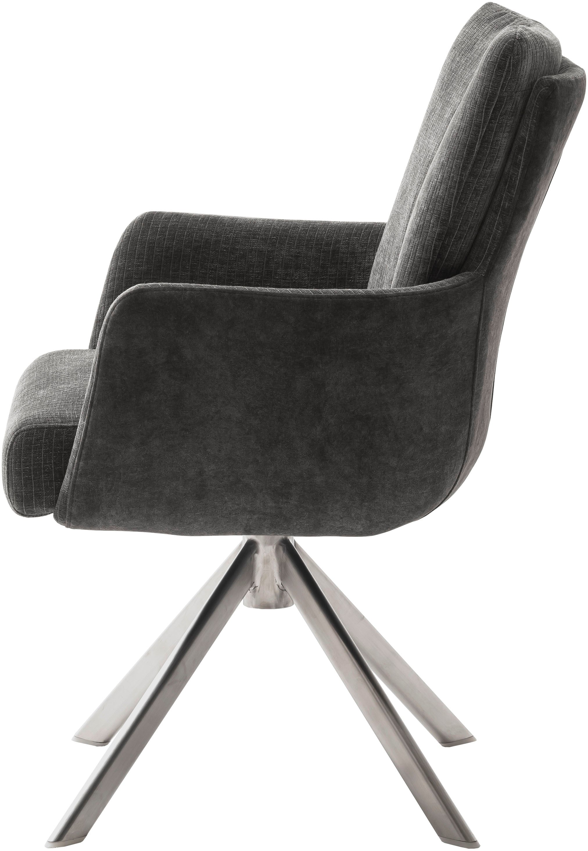 MCA furniture Esszimmerstuhl »MALIA«, (Set, 2 Stck), 360° drehbar, Taschenfederkern, Sitzhöhe ca. 49 cm