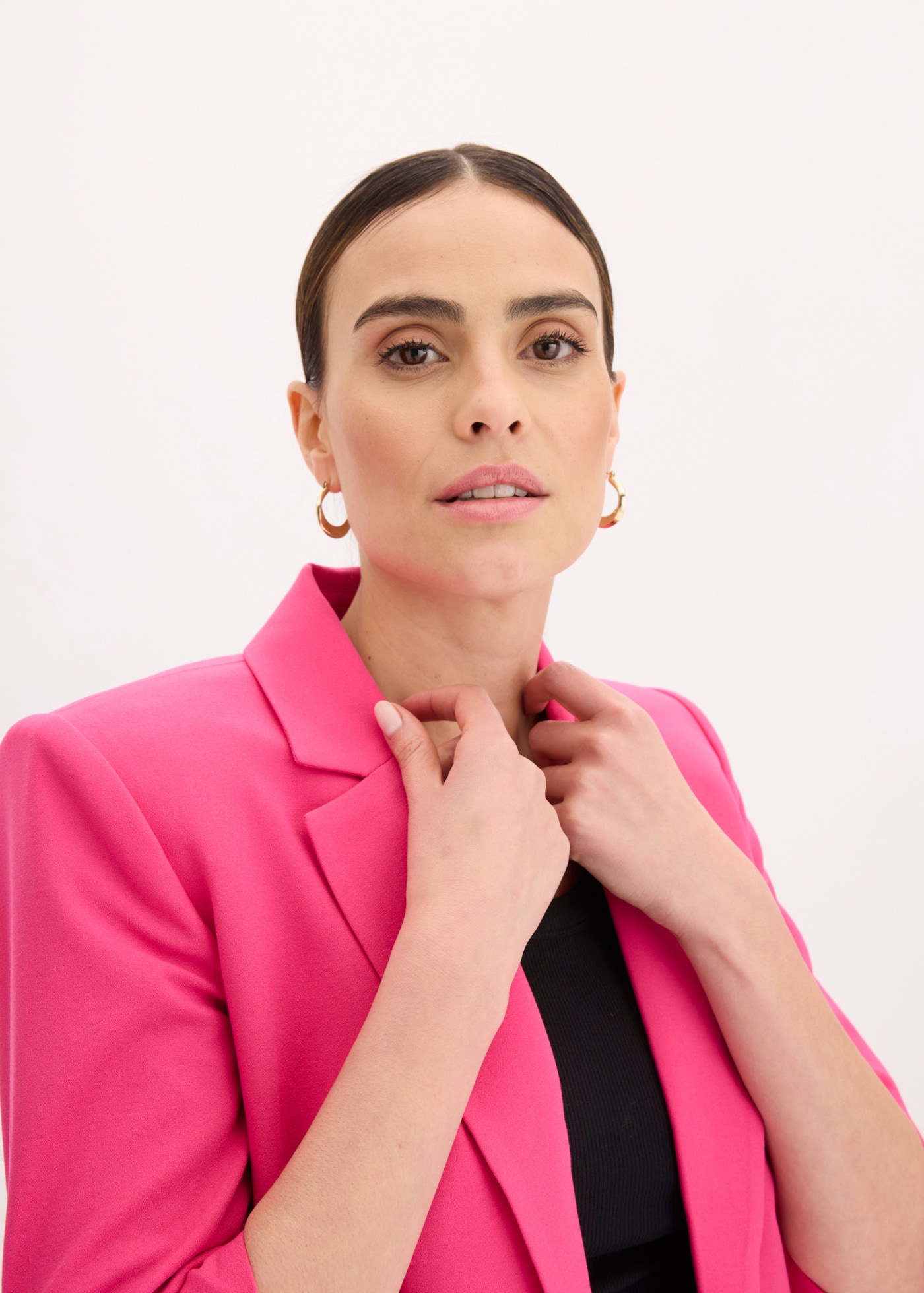 bonprix Veste blazer avec col revers, coupe loose fit