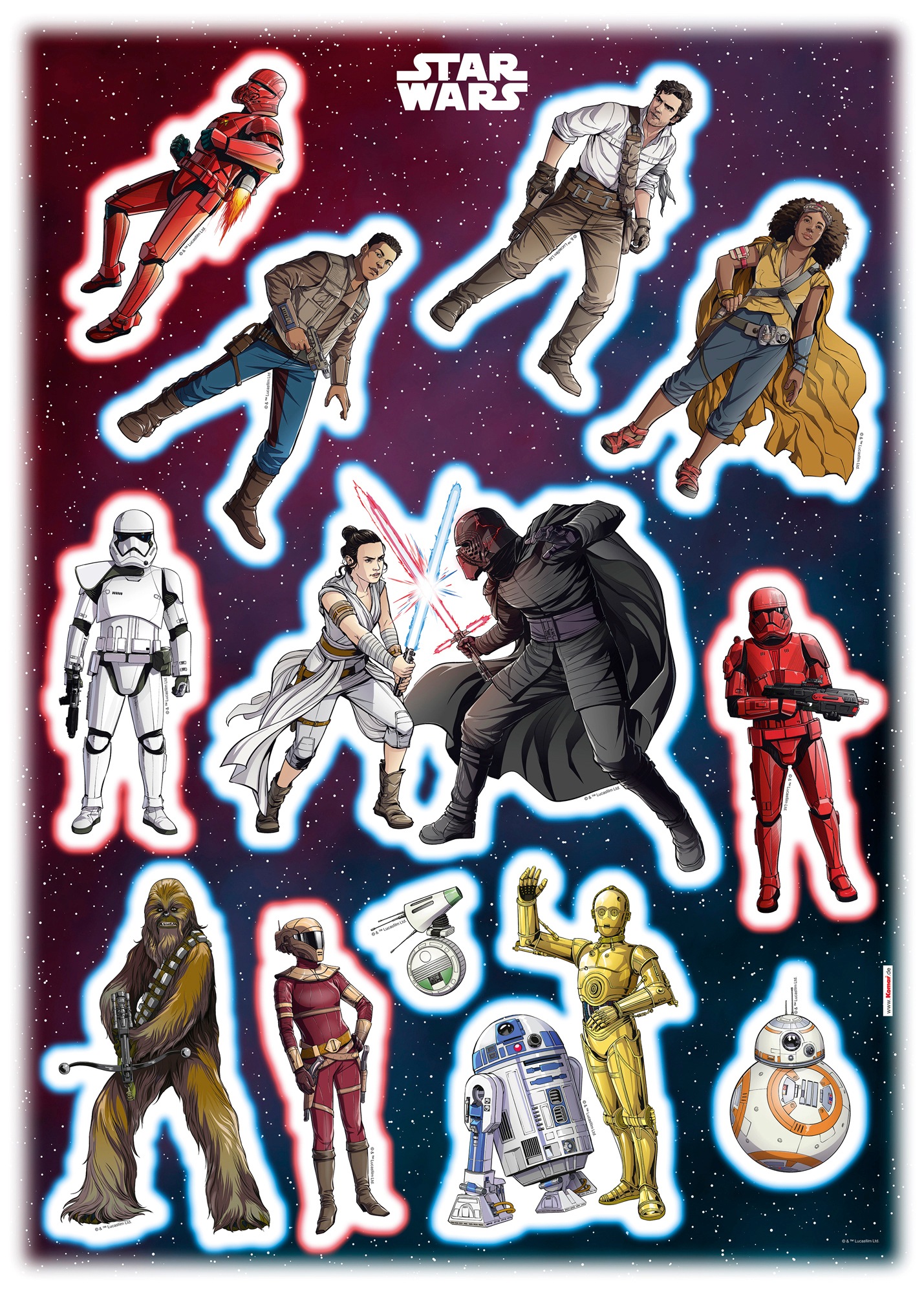 Image of Komar Wandtattoo »Star Wars Heroes Villains«, (12 St.), selbstklebend, rückstandslos abziehbar bei Ackermann Versand Schweiz