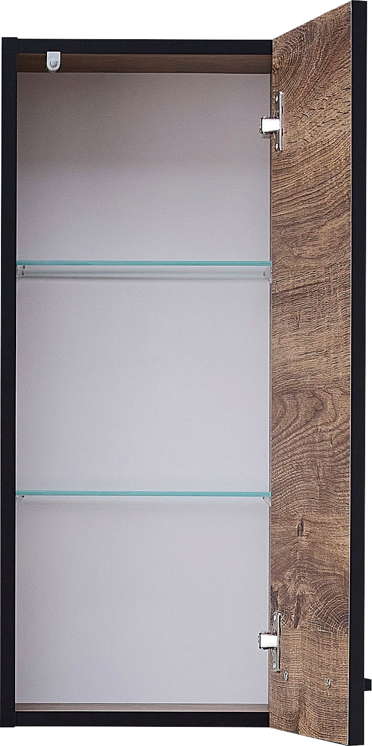 Saphir Hängeschrank »Quickset 374 Wand-Badschrank, 1 Tür, 2 Einlegeböden, inkl. Türdämpfer« Badezimmer-Hängeschrank, 30 cm breit, Eiche Ribbeck quer Nachbildung