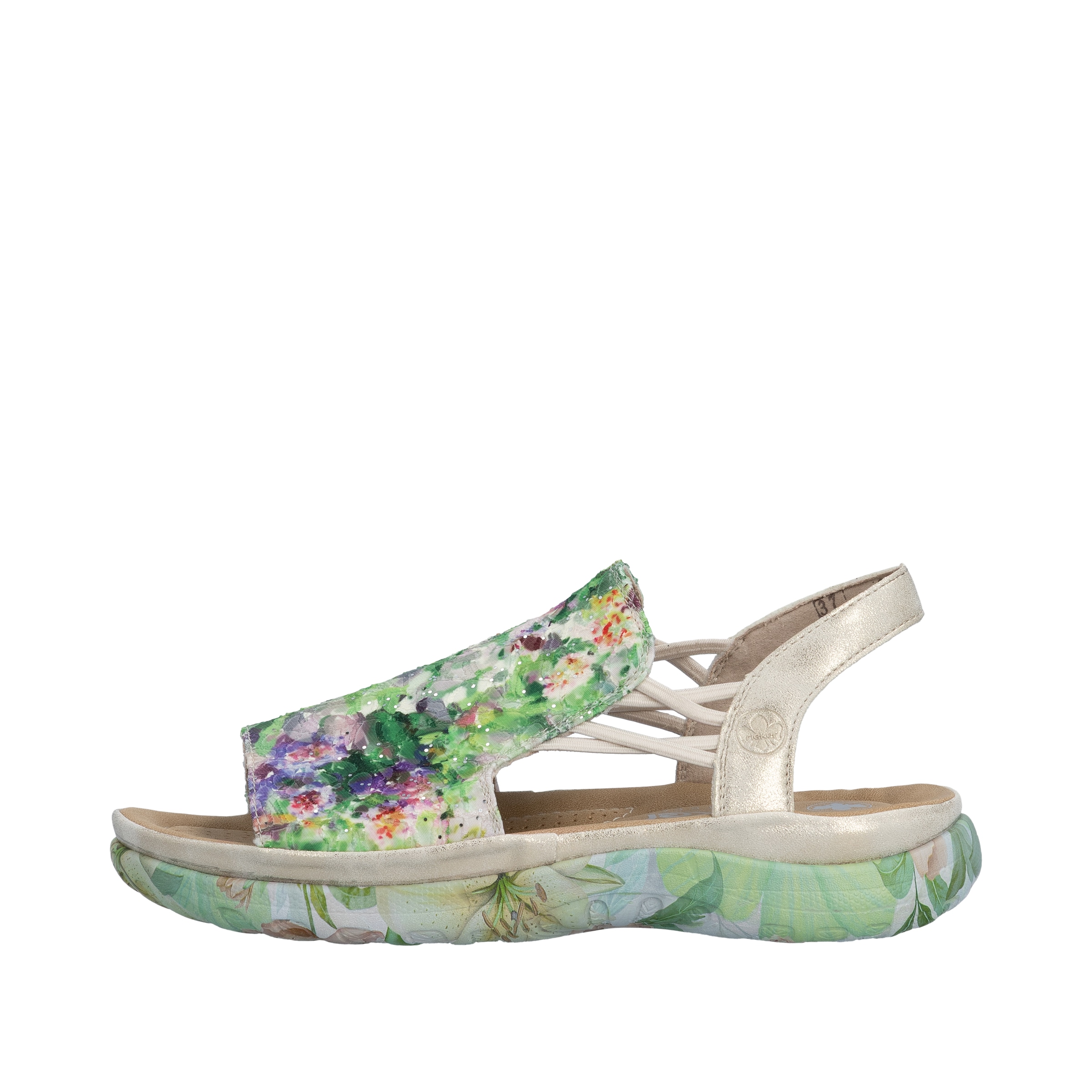 Rieker Sandale  Chaussure d'été, chaussure à enfiler avec élastiques latéraux pour un bon maintien
