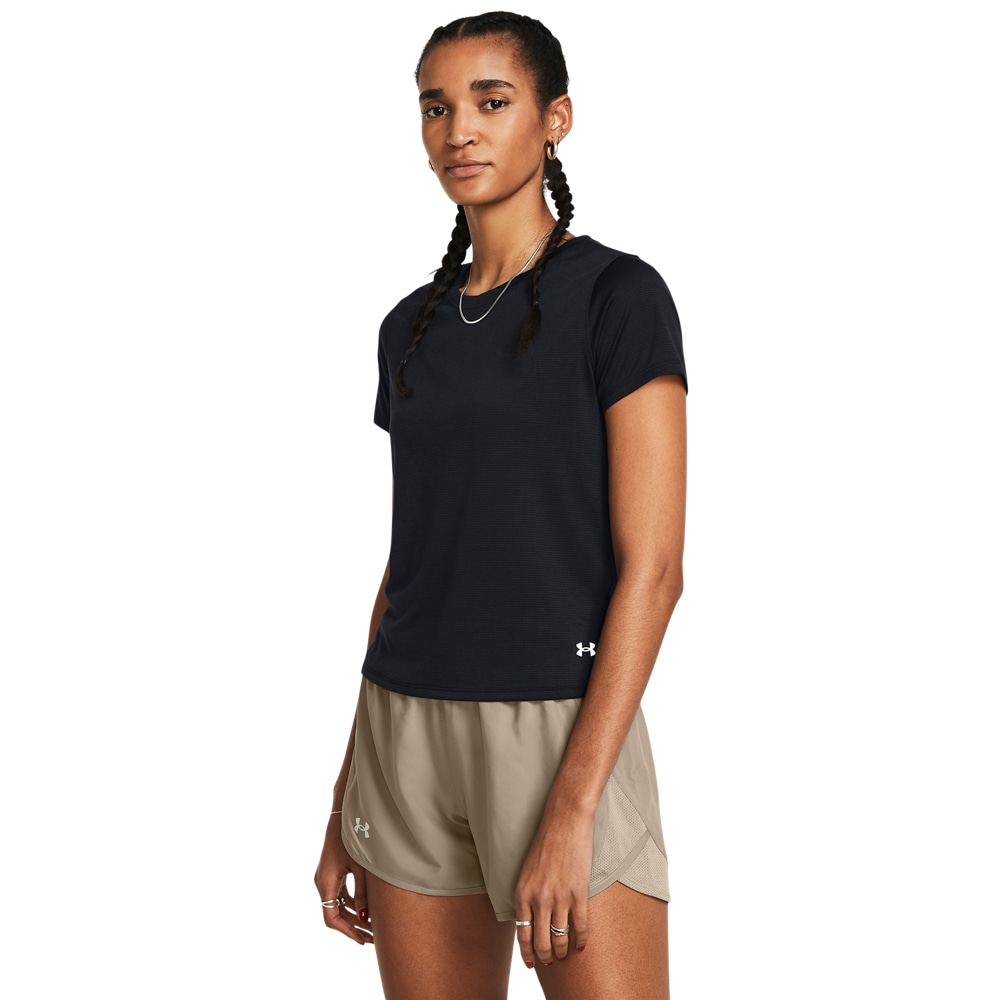 Image of Under Armour Laufshirt "UA LAUNCH SHORTSLEEVE" mit reflektierenden Details, in unifarbenem Design, pflegeleicht