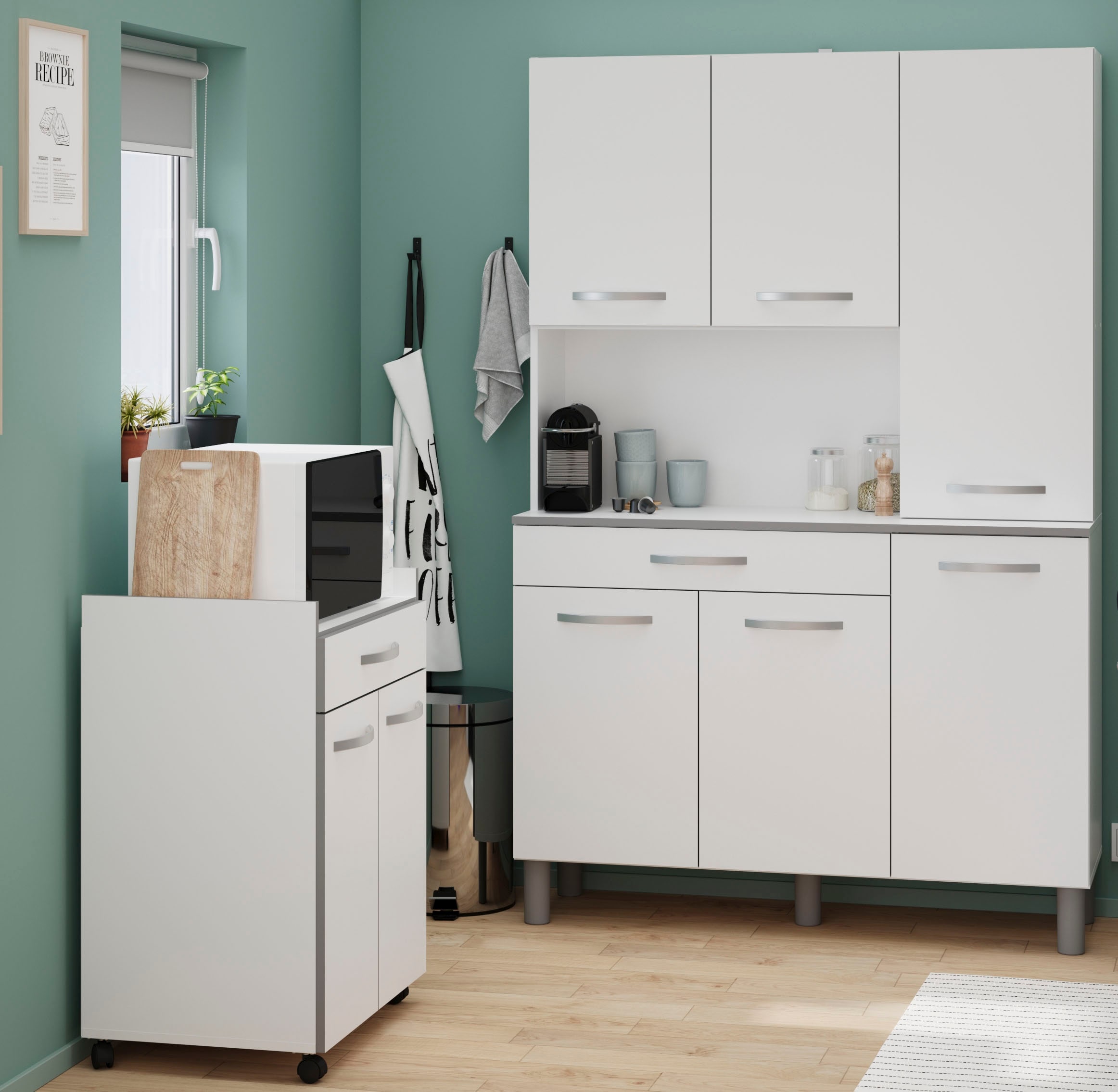 Parisot, Schrank-Set »Season 1, Mehrzweckschrank, Buffetschrank, Aufbewahrung« Set, Set bestehend aus Buffet und Beistellschrank auf Rollen, 2 Stk. 