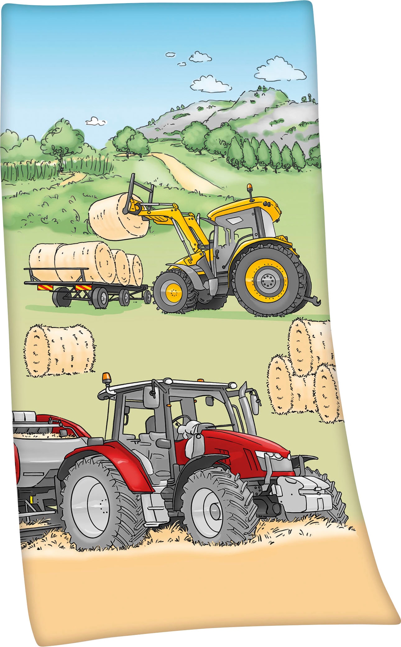 Image of Herding Young Collection Badetuch "Traktor" 75x150cm, hochfarbig bedruckt