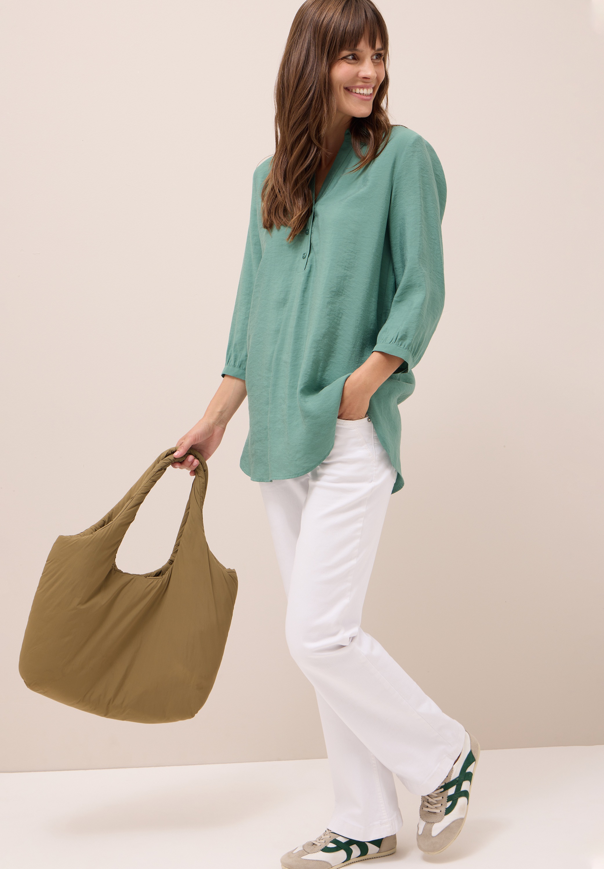 Cecil Klassische Bluse, mit abgerundetem Saum