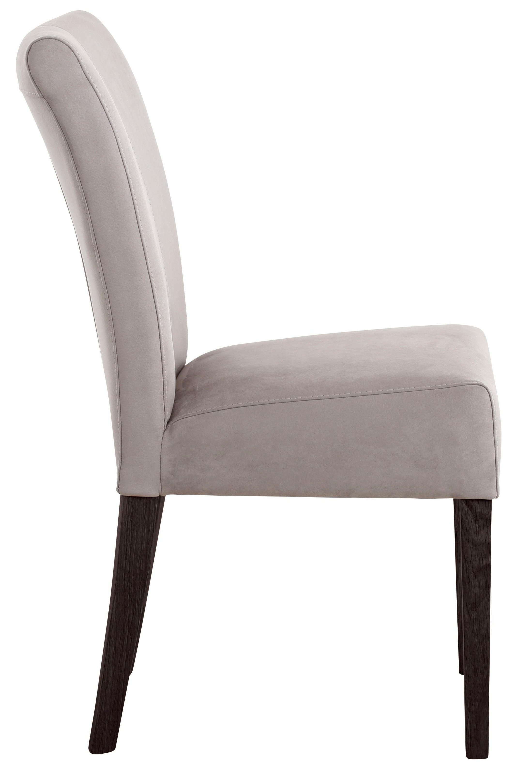 Home affaire Esszimmerstuhl "Queen" (Set) 2 Stk.Beine aus massiver Buche, wengefarben lackiert, Polsterstuhl