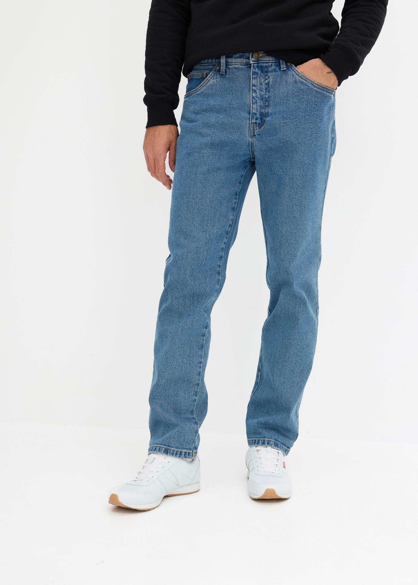 Image of bonprix Gerade Jeans "Classic Fit Stretch-Jeans, Straight" klassische Passform, aus Baumwolle mit Elasthan