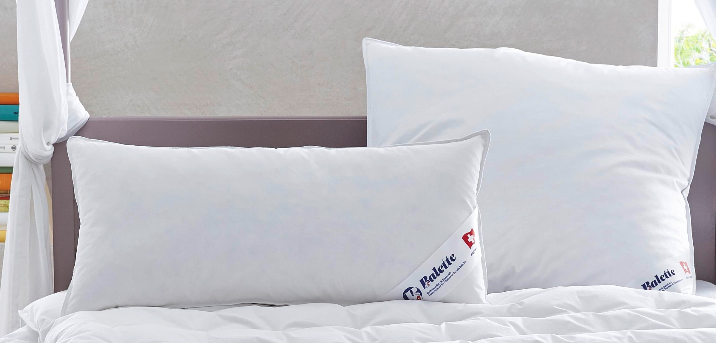 Image of Balette Gänsefederkopfkissen »Arktis«, Füllung: neue reine Gänsefederchen, weiss, Bezug: 100% Baumwolle (Köper-Inlett), (1 St.) bei Ackermann Versand Schweiz