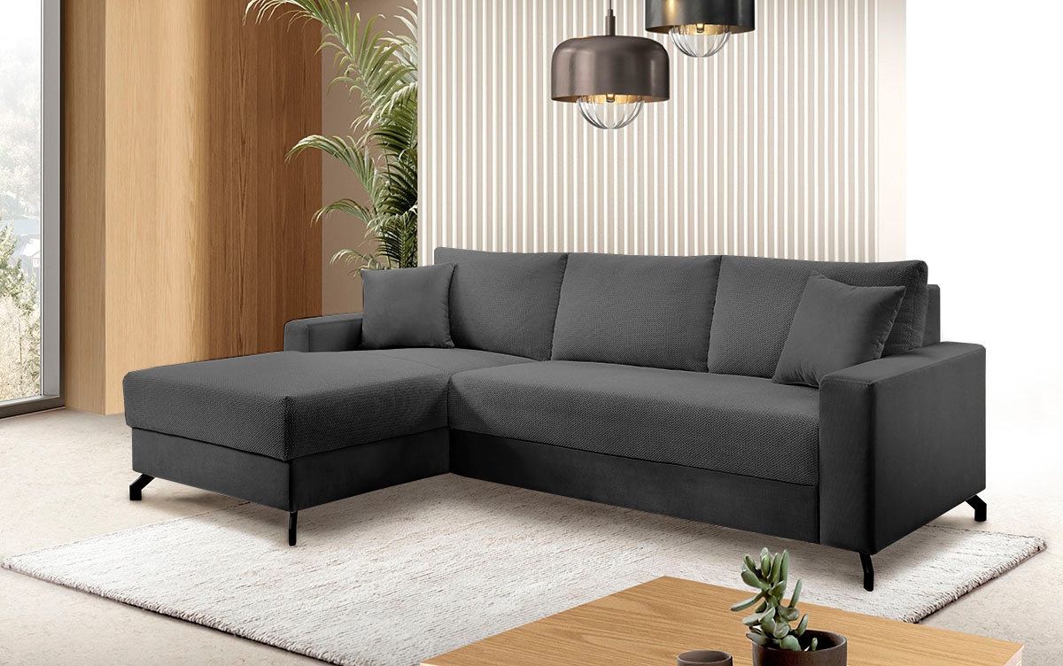 Image of exxpo - sofa fashion Ecksofa "Quattro schlicht & zeitlos, bequem, L-Form, B/T: 247/162 cm" wahlw. Bettfunktion. Bettkasten. Korpus Microfaser, Sitz Webvelours