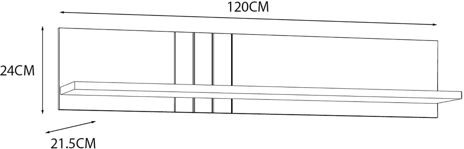 FORTE Wandboard »Killarney« Wandboard, farbliche Absetzung, vielseitig einsetzbar