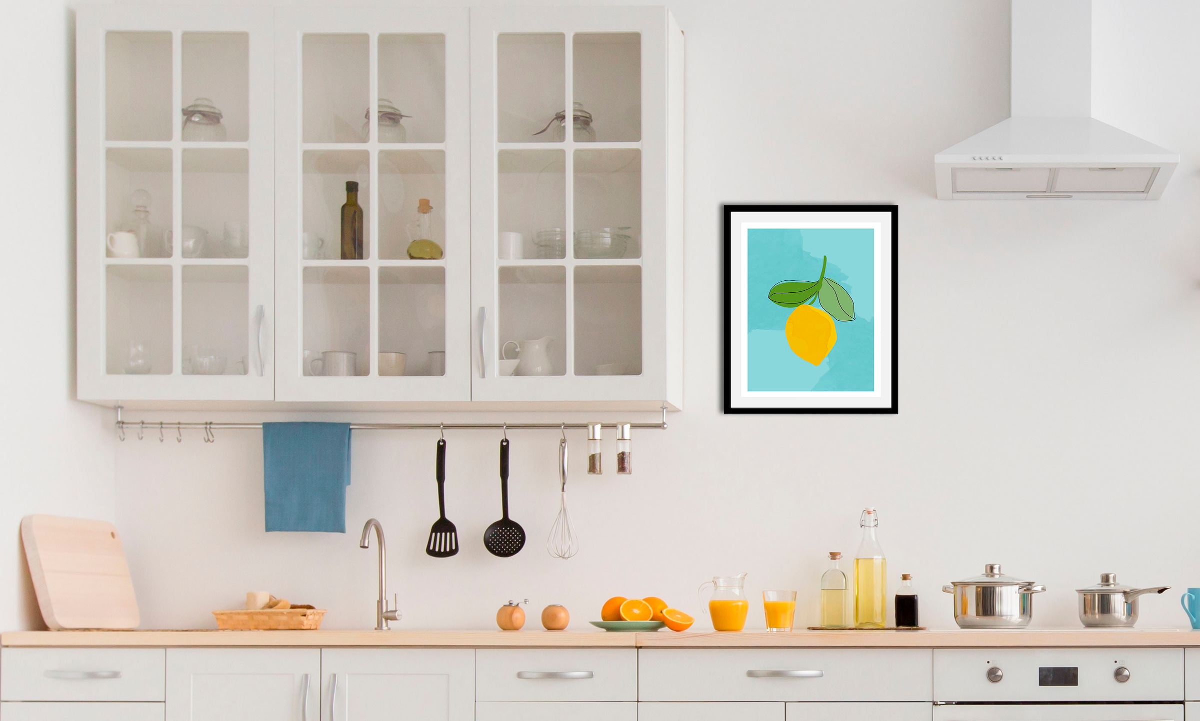 Image of queence Bild "Fuego" Essen Figuren Kunst Lebensmittel Obst Obst Bilder 1 Stk. tlg. gerahmt