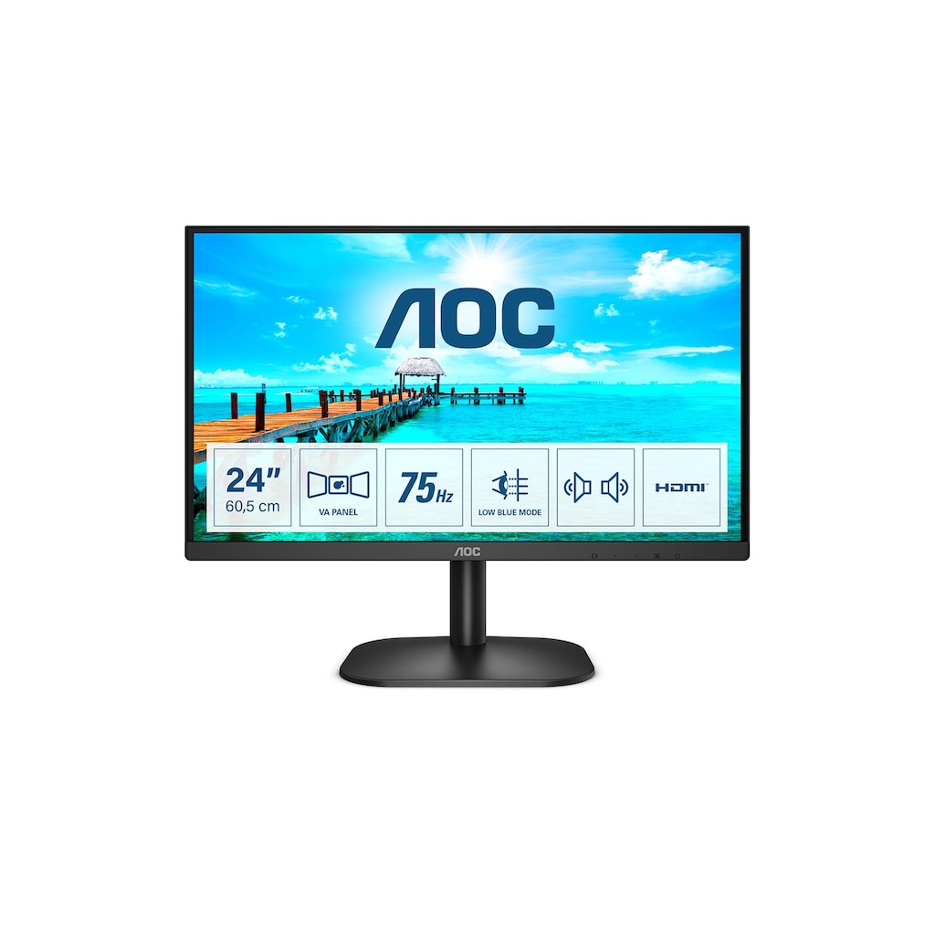AOC LED-Monitor »24B2XDAM«, 60,21 cm/23,8 Zoll, 1920 x 1080 px, Full HD, 4 ms Reaktionszeit, 75 Hz