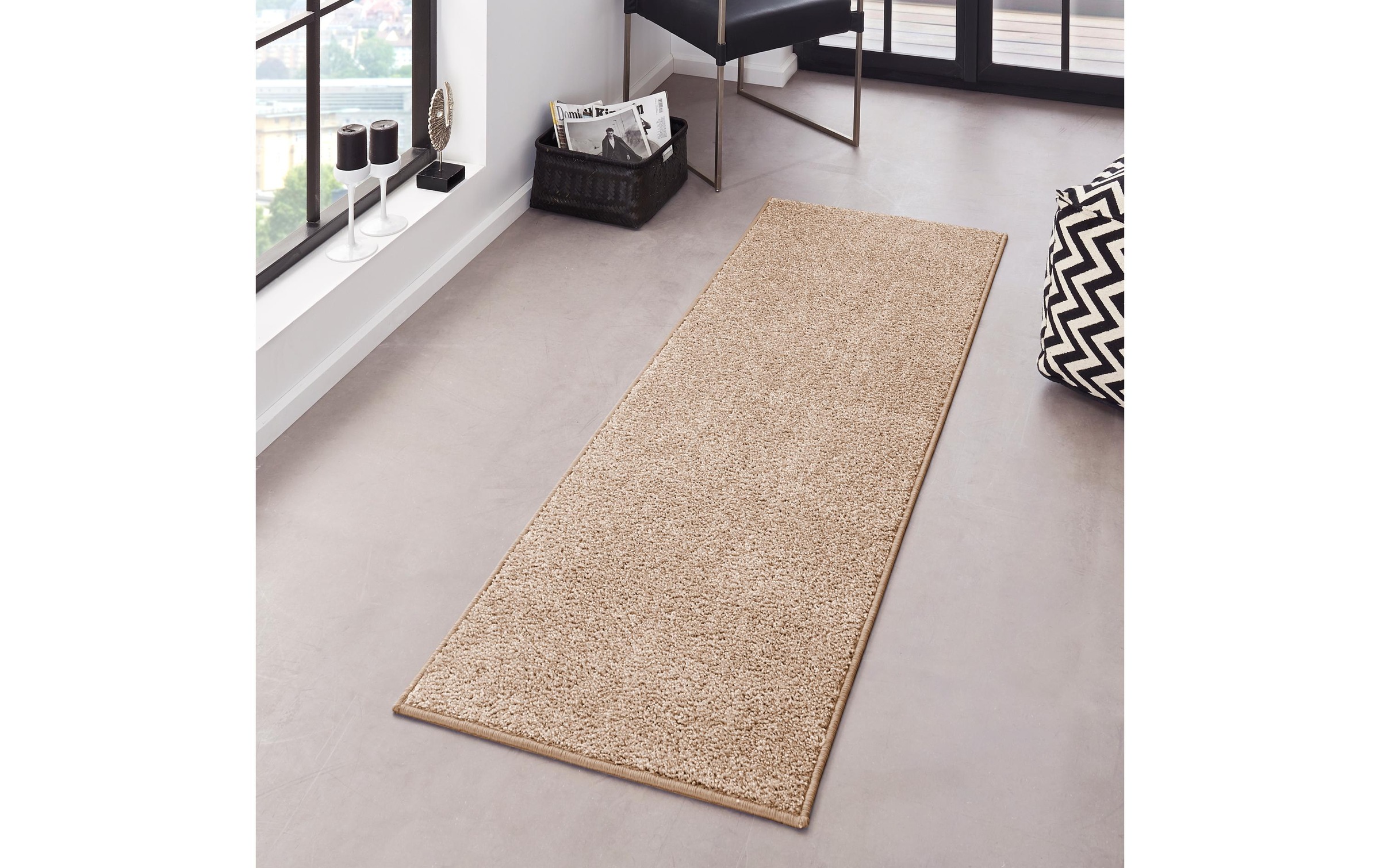 HANSE Home Teppich »Pure 100  Kurzflor« rechteckig 13 mm Höhe Kurzflor, uni, umkettelt, Läufer, Wohnzimmer, Kinderzimmer, Flur