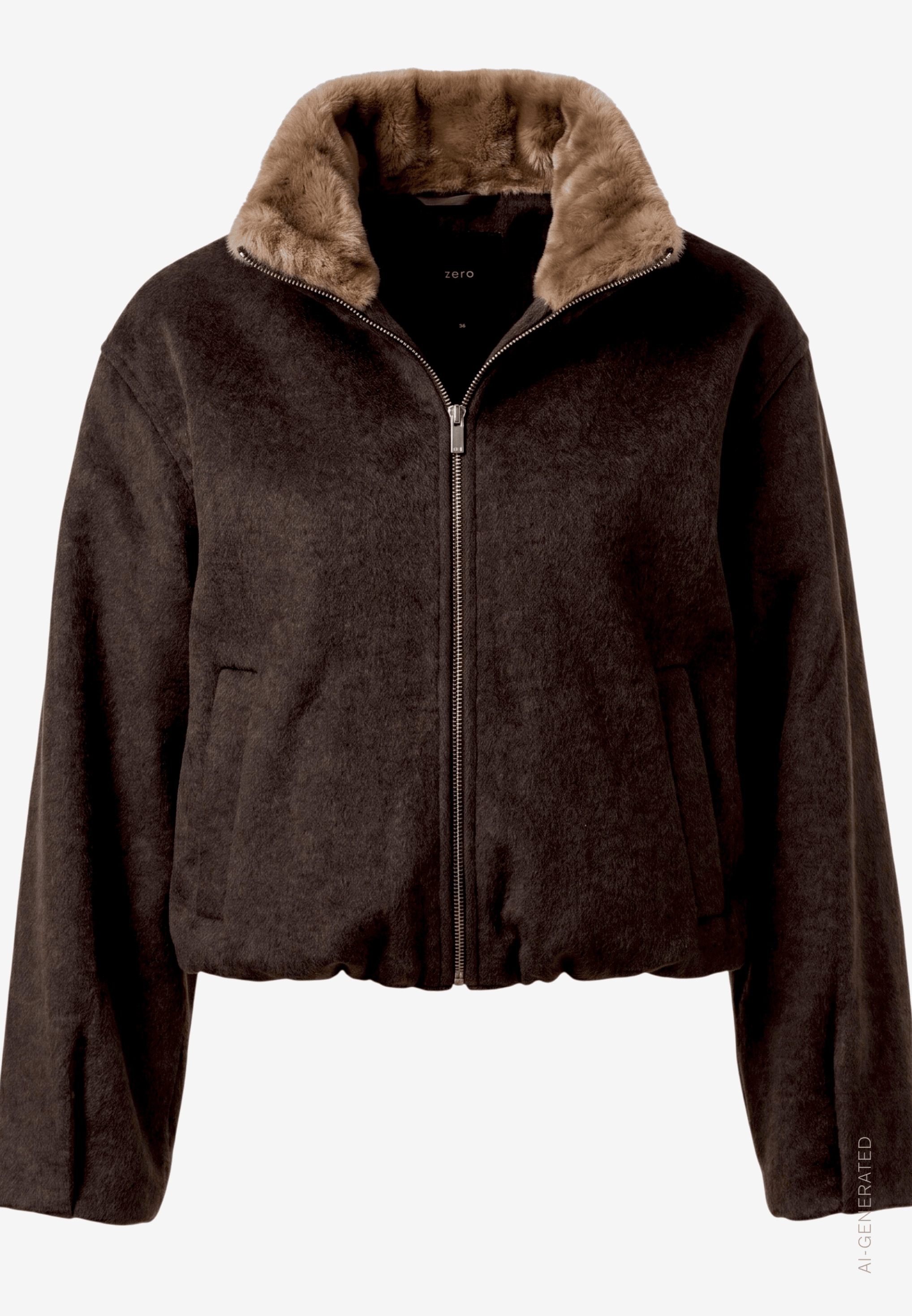 Zero Blouson ohne Kapuze mit Kunstfellkragen