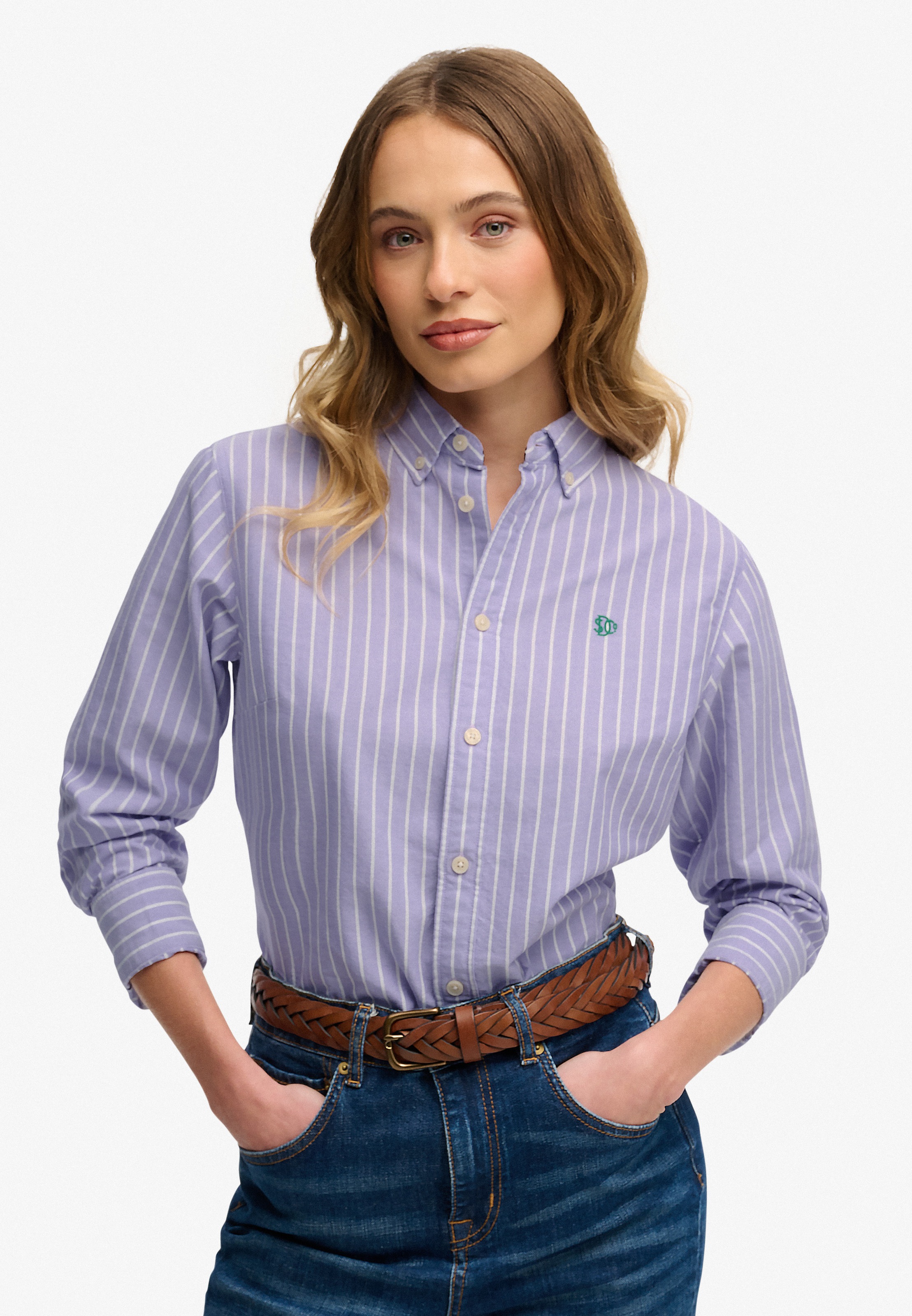 Image of Superdry Hemdbluse "SLIM OXFORD BD L/S SHIRT" Baumwolle, slim fit